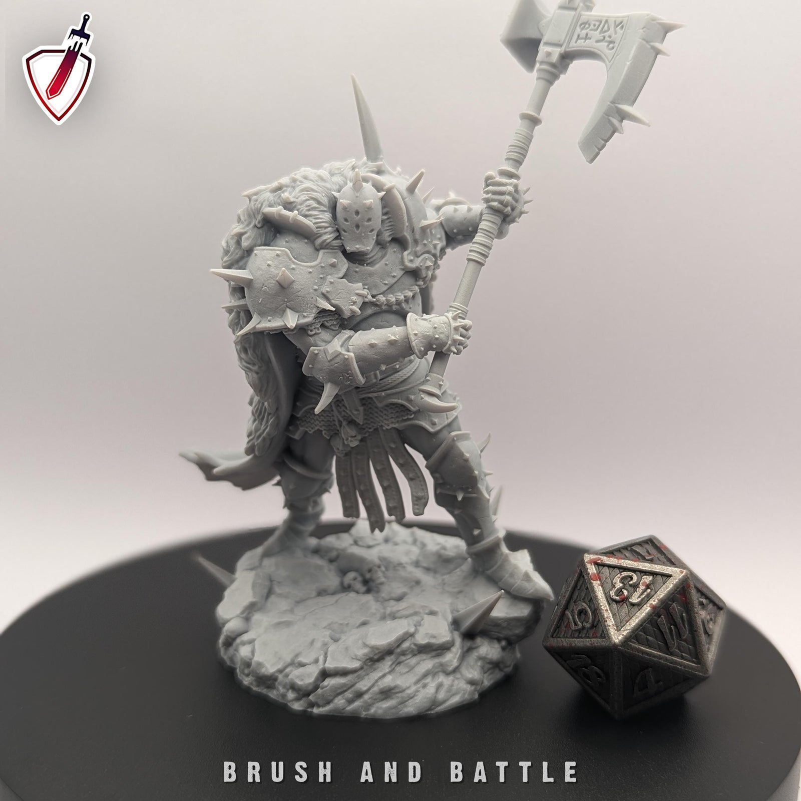 Gorkal Blessed Champions | Miniature by Archvillain Games | Resin mini for tabletop gaming, D&D, Pathfinder, painting | Assembled and Primed
