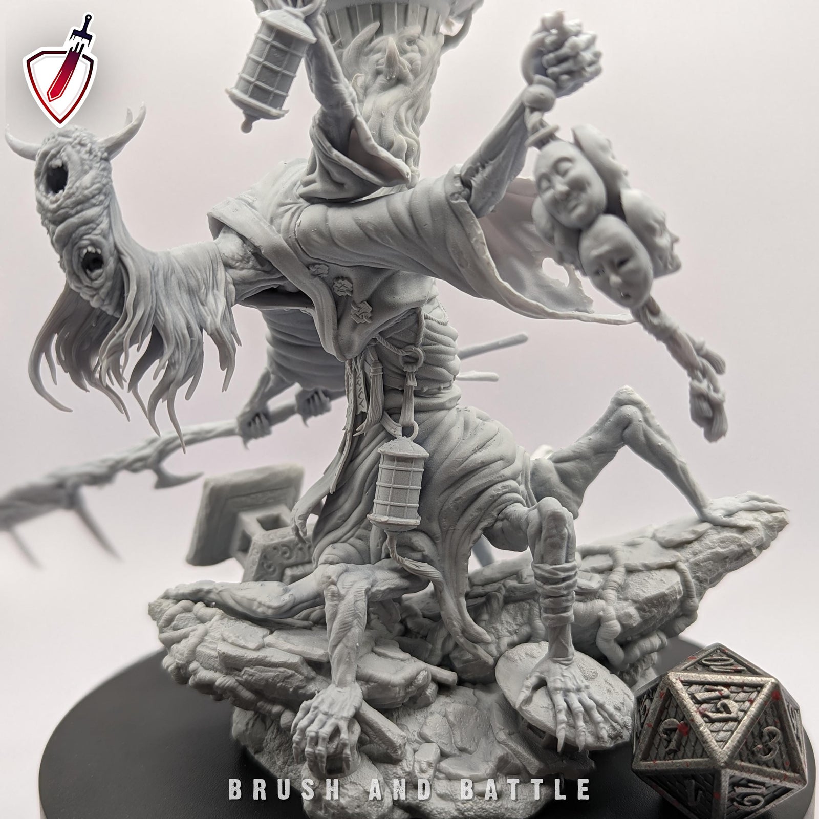 Jinja Obake | (Massive) Miniatures by Archvillain Games | Resin mini for tabletop gaming, D&D, Pathfinder, painting | Assembled and Primed