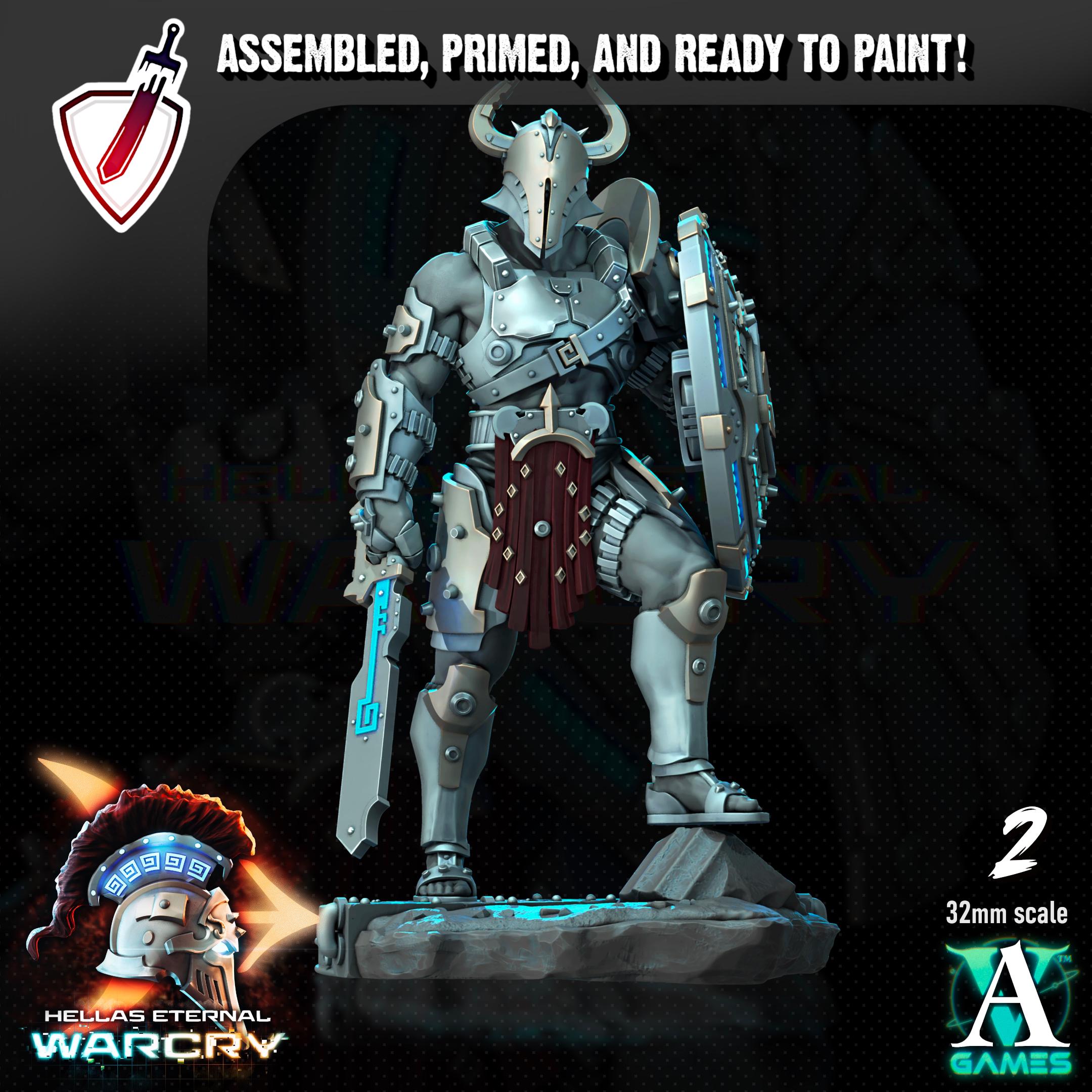 Oplites | Miniatures by Archvillain Games | Resin Mini for Tabletop Gaming, D&D, Wargaming, Painting | Assembled and Primed
