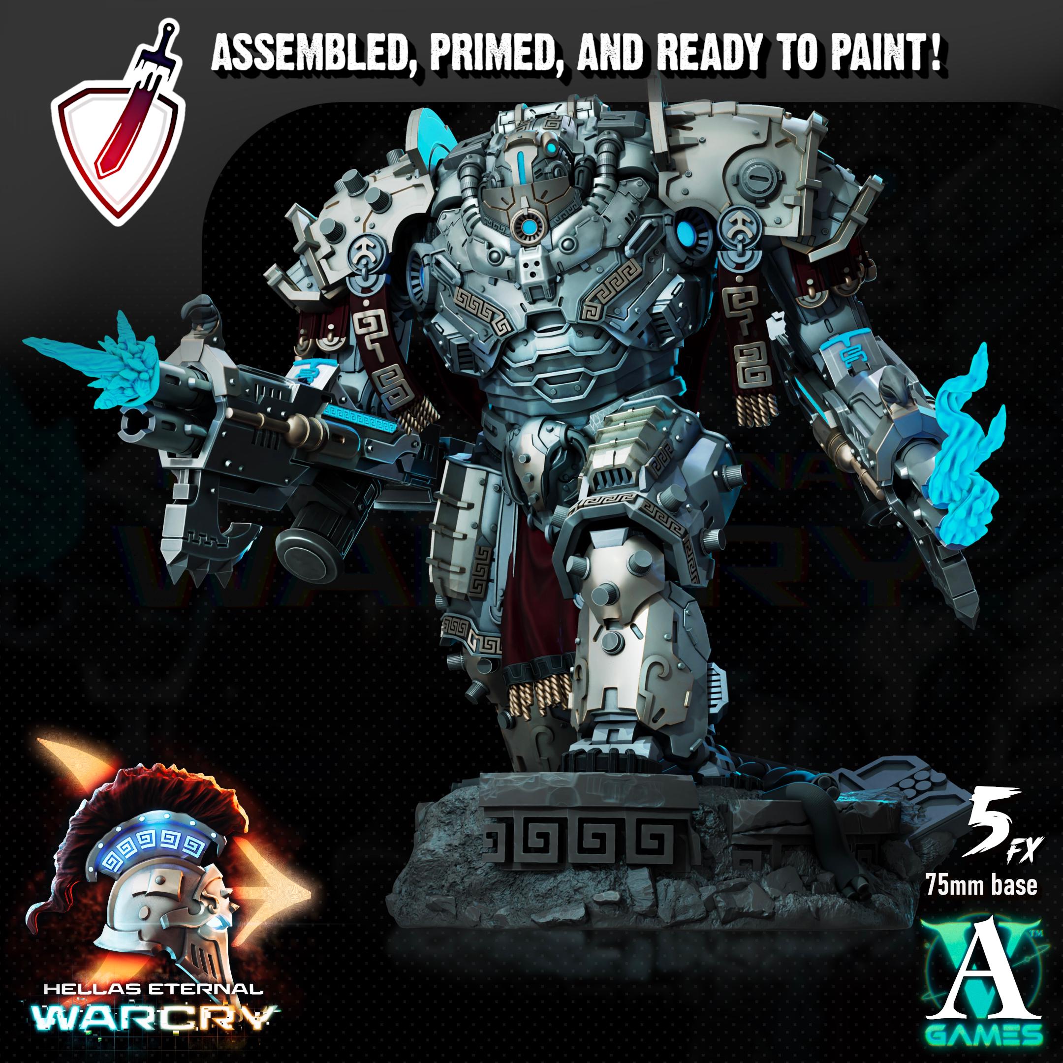 Krateos | (Massive) Miniatures By Archvillain Games | For Tabletop Gaming, D&D, Wargaming, Painting | Assembled And Primed