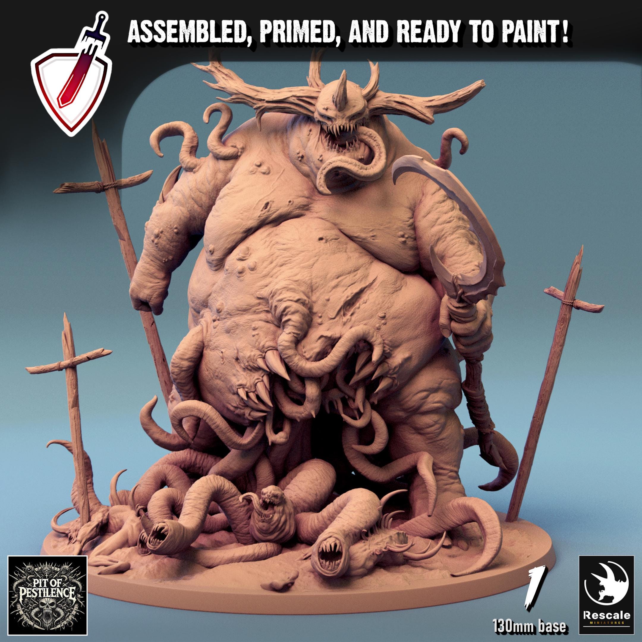 Purulent Demons (Massive) | By Rescale Miniatures | Resin Mini for Tabletop Wargames, RPGs, and Painting | Assembled and Primed