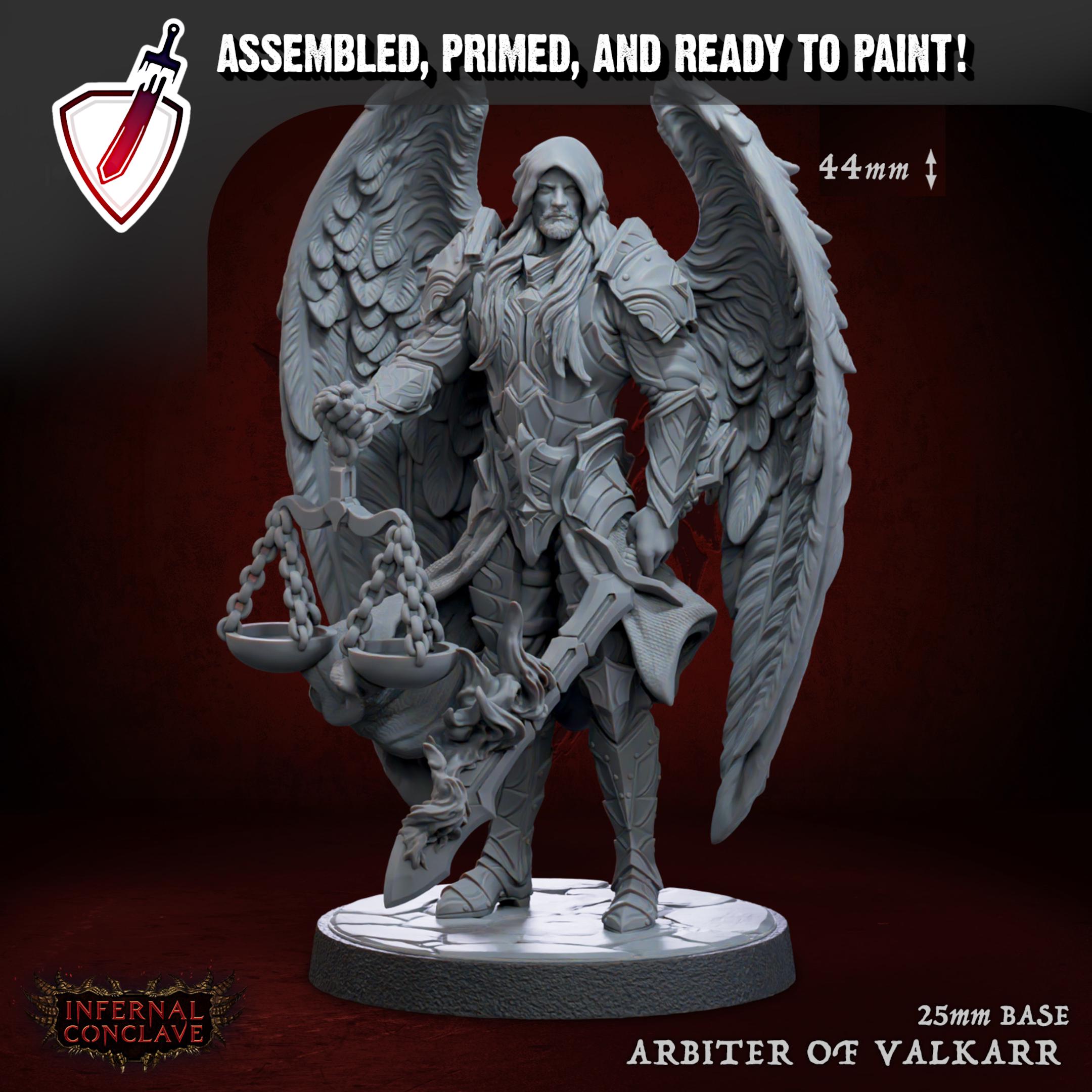 Arbiter of Valkarr | Miniature by Mammoth Factory | Resin Mini For Tabletop Gaming, D&D, Pathfinder, and Painting | Assembled and Primed