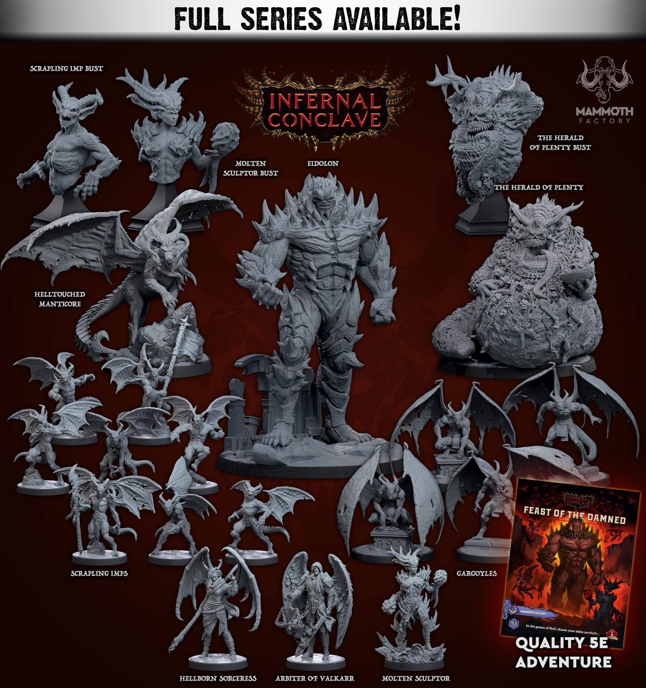 Scrapling Imps | Miniature by Mammoth Factory | Resin Mini For Tabletop Gaming, D&D, Pathfinder, and Painting | Assembled and Primed