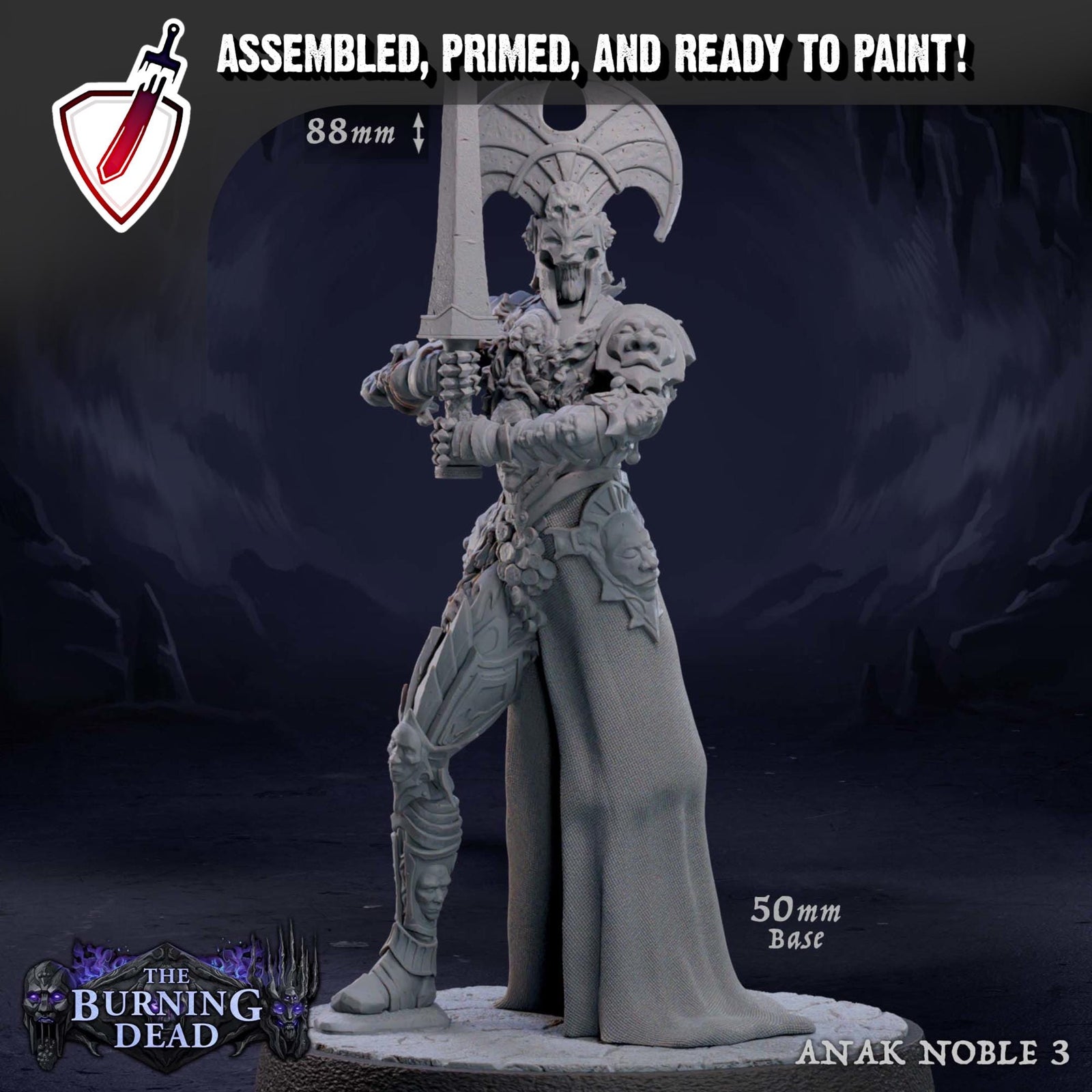 Anak Nobles | Miniatures by Mammoth Factory | Resin Mini For Tabletop Gaming, D&D, Pathfinder, and Painting | Assembled and Primed