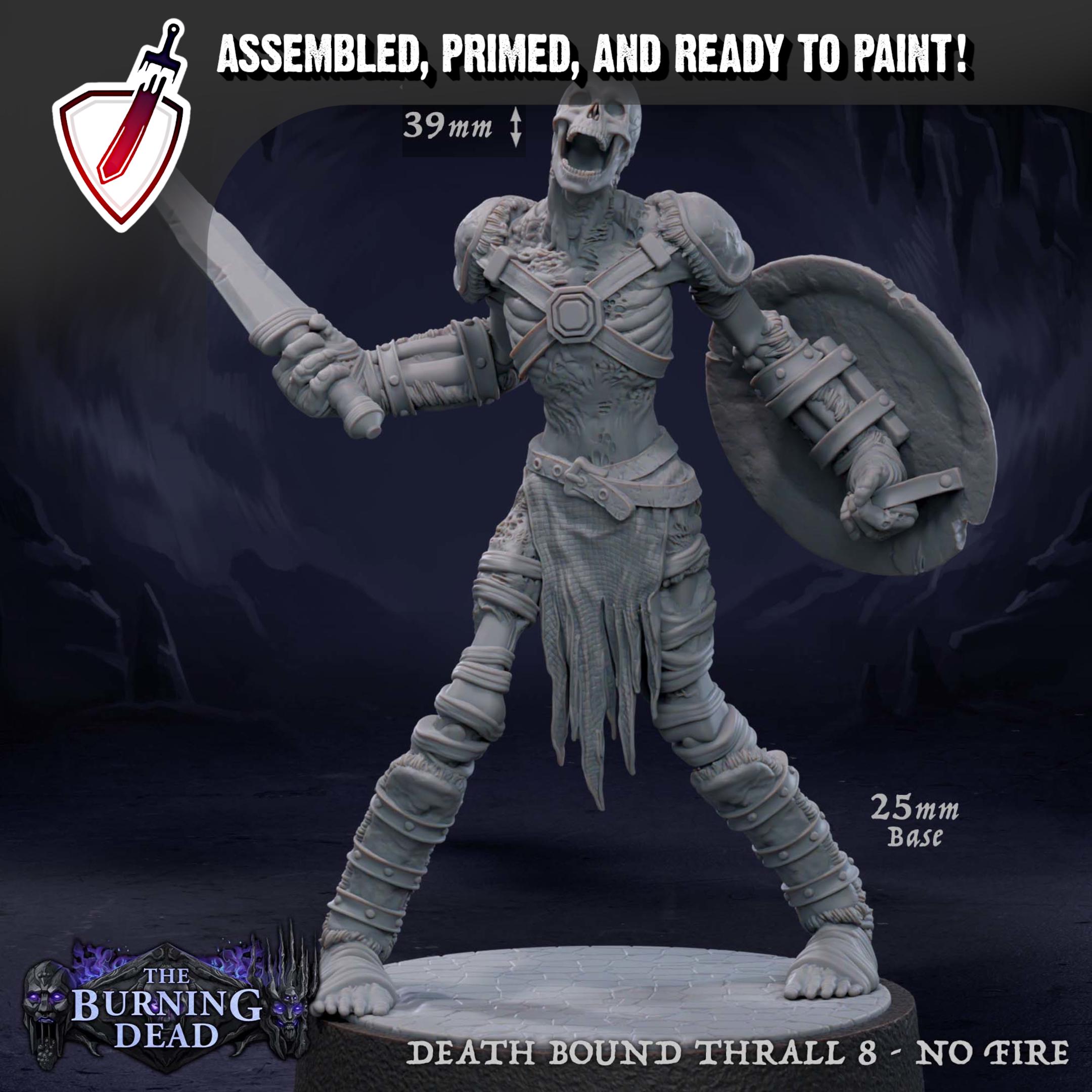 Death Bound Thrall (5-8) | Miniatures by Mammoth Factory | Resin Mini For Tabletop Gaming, D&D, Pathfinder, Painting | Assembled and Primed