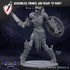 Death Bound Thrall (5-8) | Miniatures by Mammoth Factory | Resin Mini For Tabletop Gaming, D&D, Pathfinder, Painting | Assembled and Primed