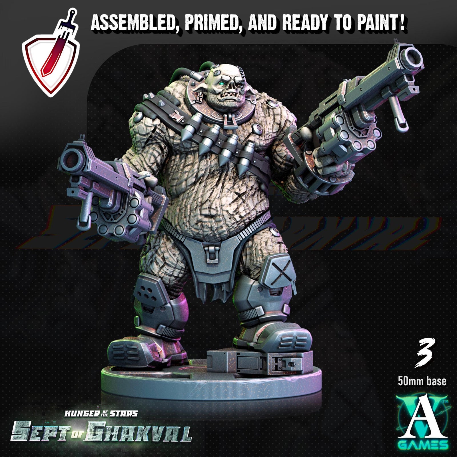 Ghakval Ghu Grunts | Miniatures by Archvillain Games | Resin Mini for Tabletop Gaming, D&D, Wargaming, Painting | Assembled and Primed