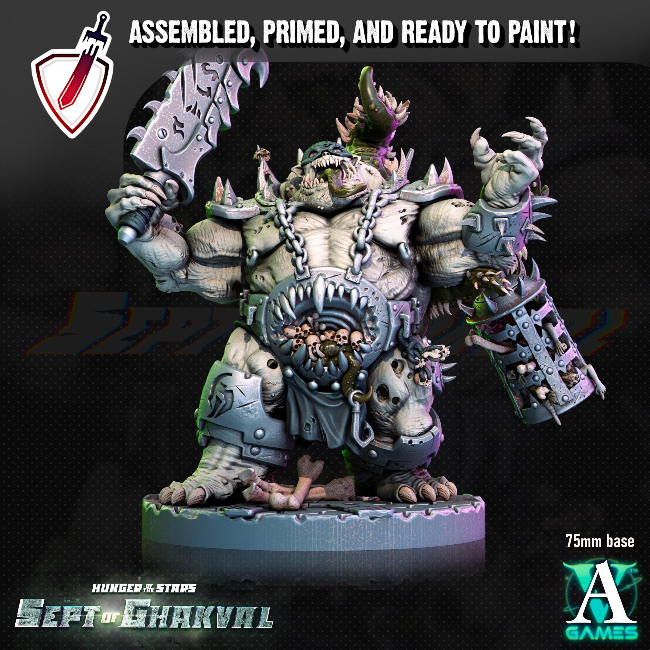Ghakval Jailers | (Large) Miniatures by Archvillain Games | Resin Mini for Tabletop Gaming, D&D, Wargaming, Painting | Assembled and Primed