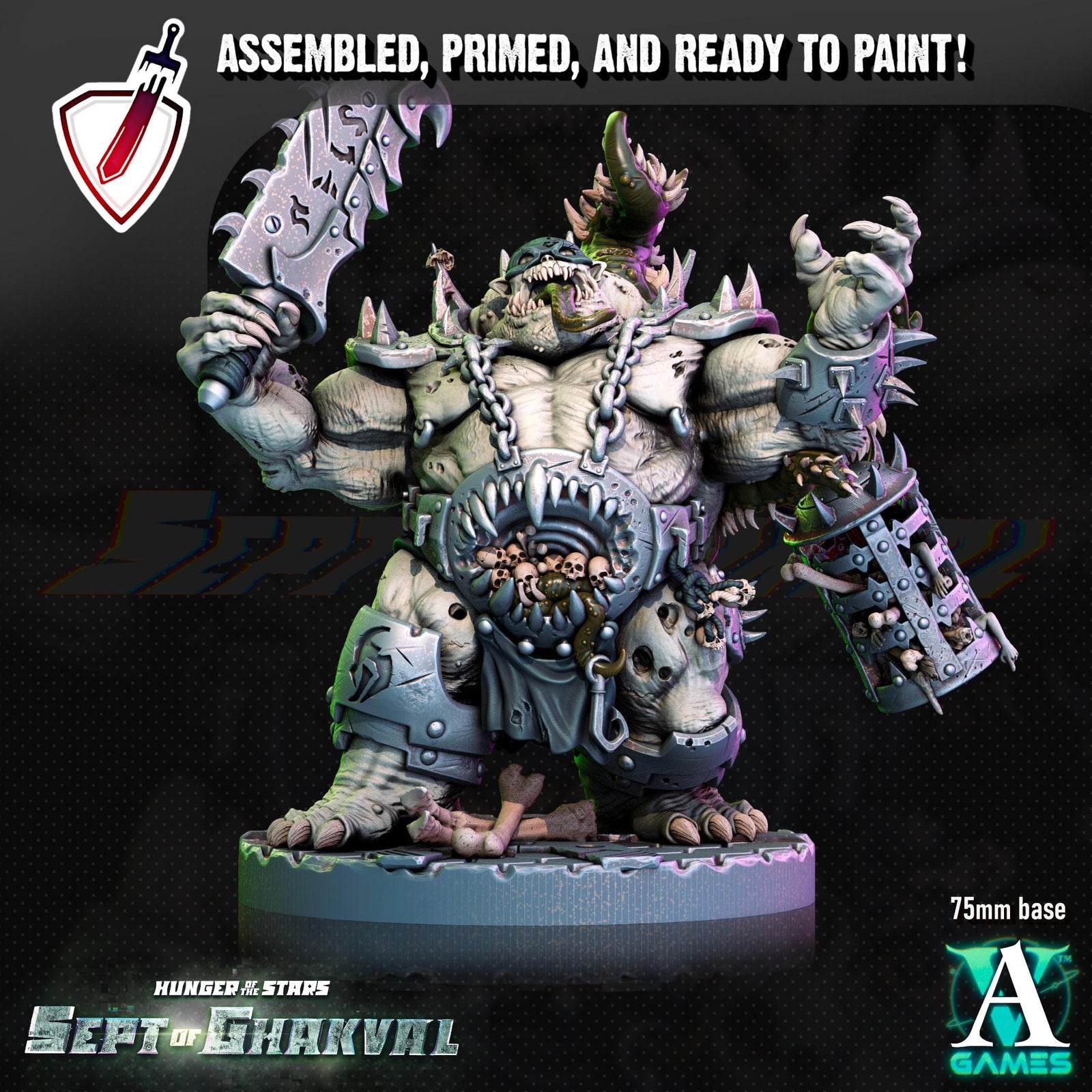 Ghakval Jailers | (Large) Miniatures by Archvillain Games | Resin Mini for Tabletop Gaming, D&D, Wargaming, Painting | Assembled and Primed