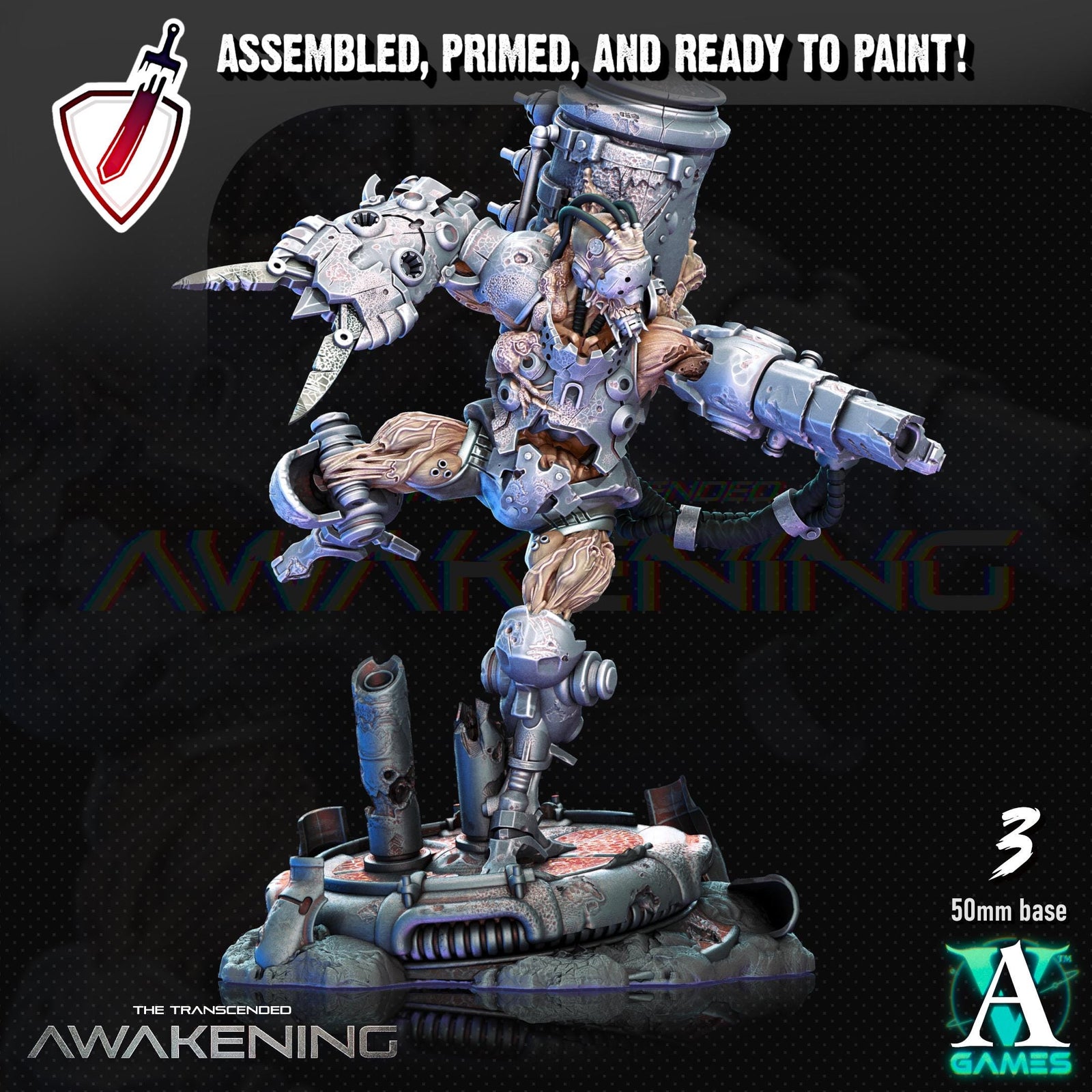 Transcended Reservoirs | Miniatures by Archvillain Games | Resin Mini for Tabletop Gaming, D&D, Wargaming, Painting | Assembled and Primed