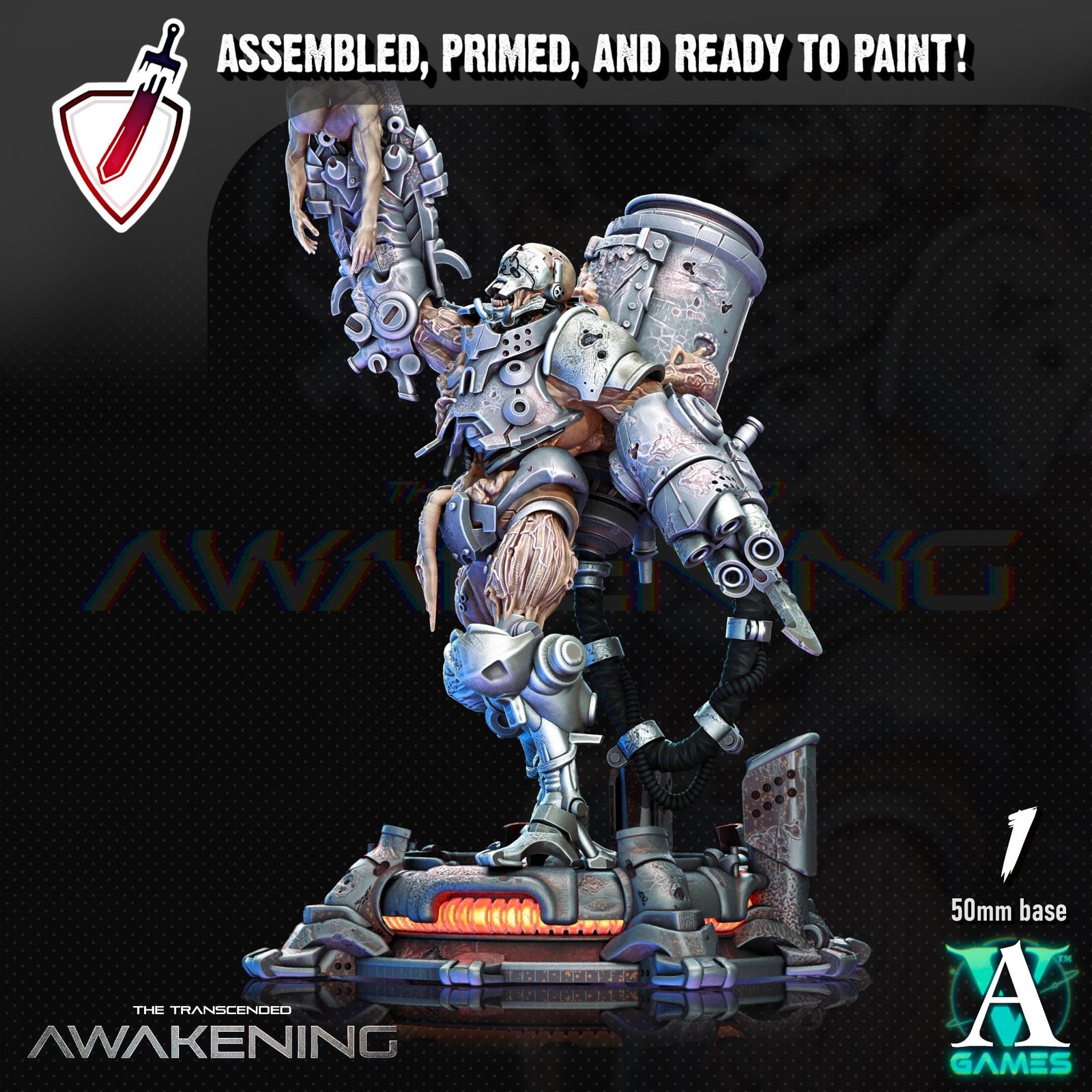 Transcended Reservoirs | Miniatures by Archvillain Games | Resin Mini for Tabletop Gaming, D&D, Wargaming, Painting | Assembled and Primed