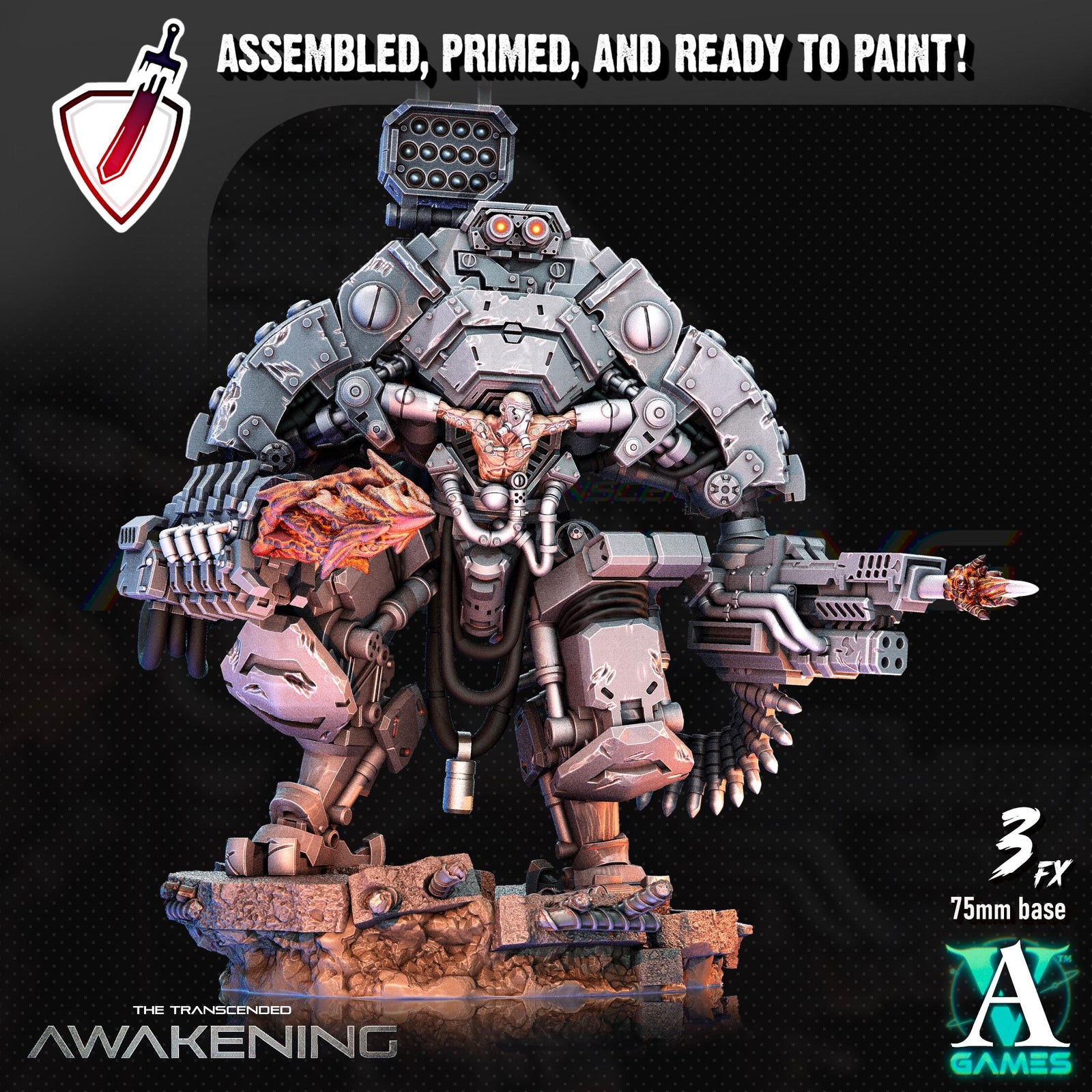 Transcended Vestators | Miniatures by Archvillain Games | Resin Mini for Tabletop Gaming, D&D, Wargaming, Painting | Assembled and Primed