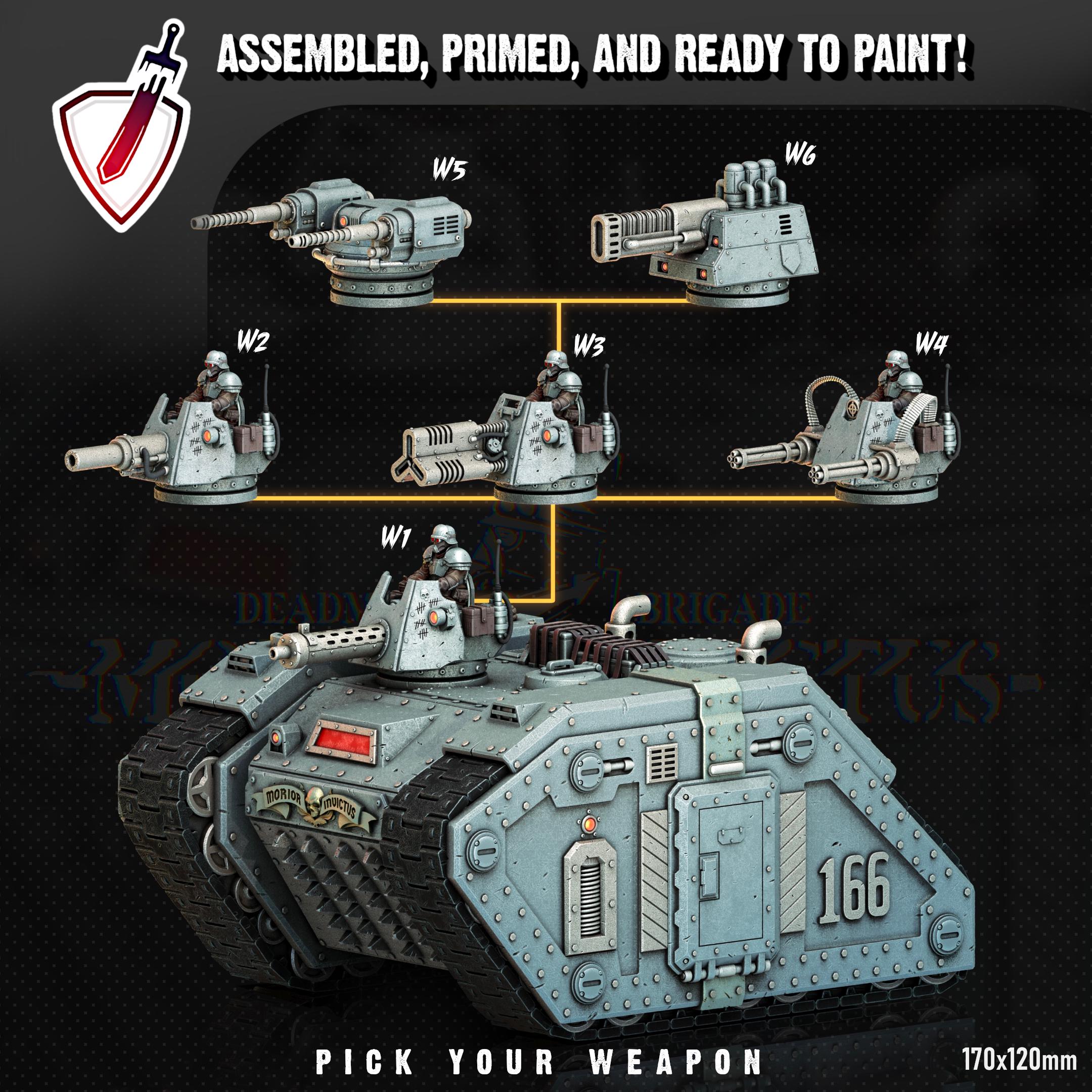 Morior M1 Badger | (Massive) Miniature by Archvillain Games | Resin Mini for Tabletop Gaming, D&D, Wargaming, Painting | Assembled + Primed
