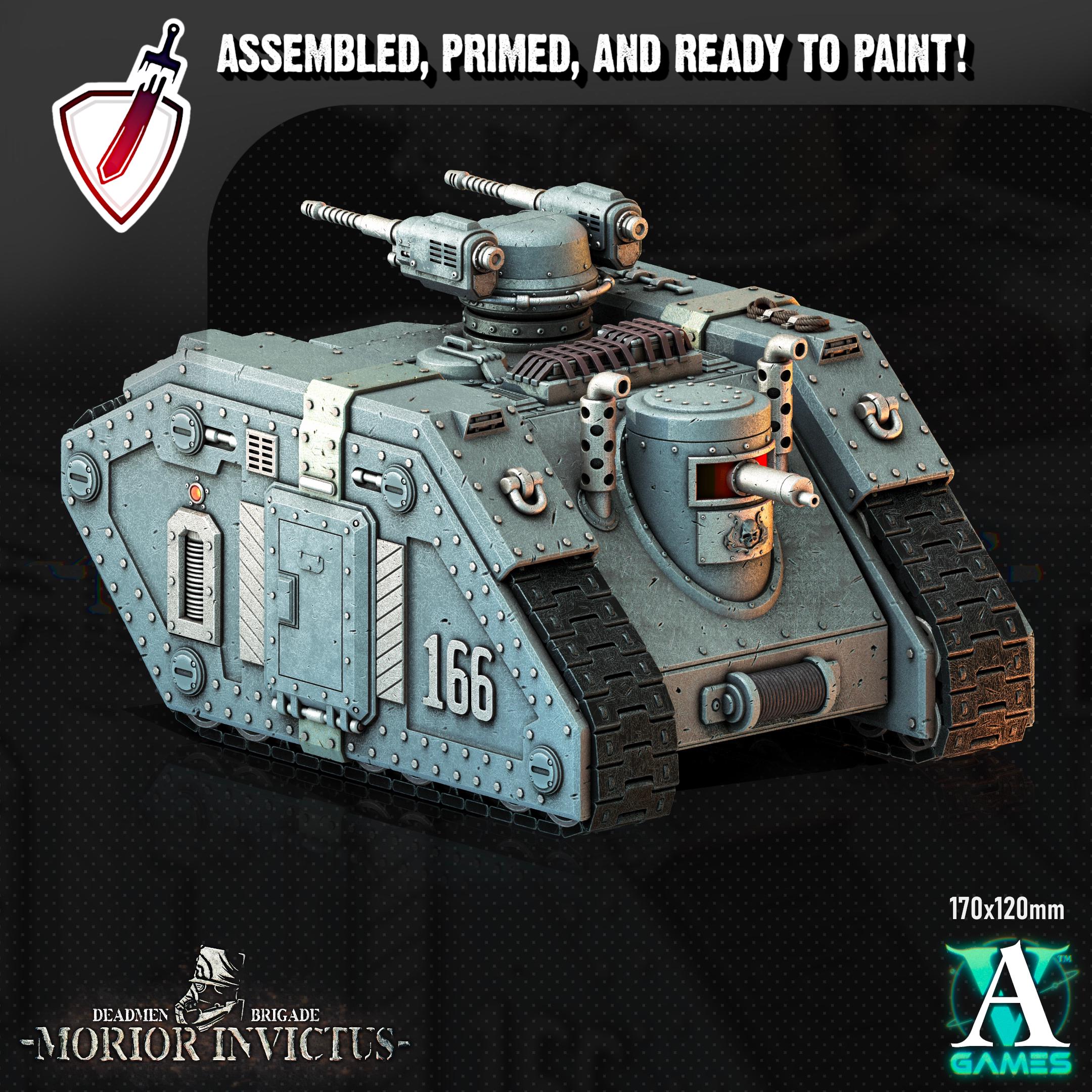 Morior M1 Badger | (Massive) Miniature by Archvillain Games | Resin Mini for Tabletop Gaming, D&D, Wargaming, Painting | Assembled + Primed