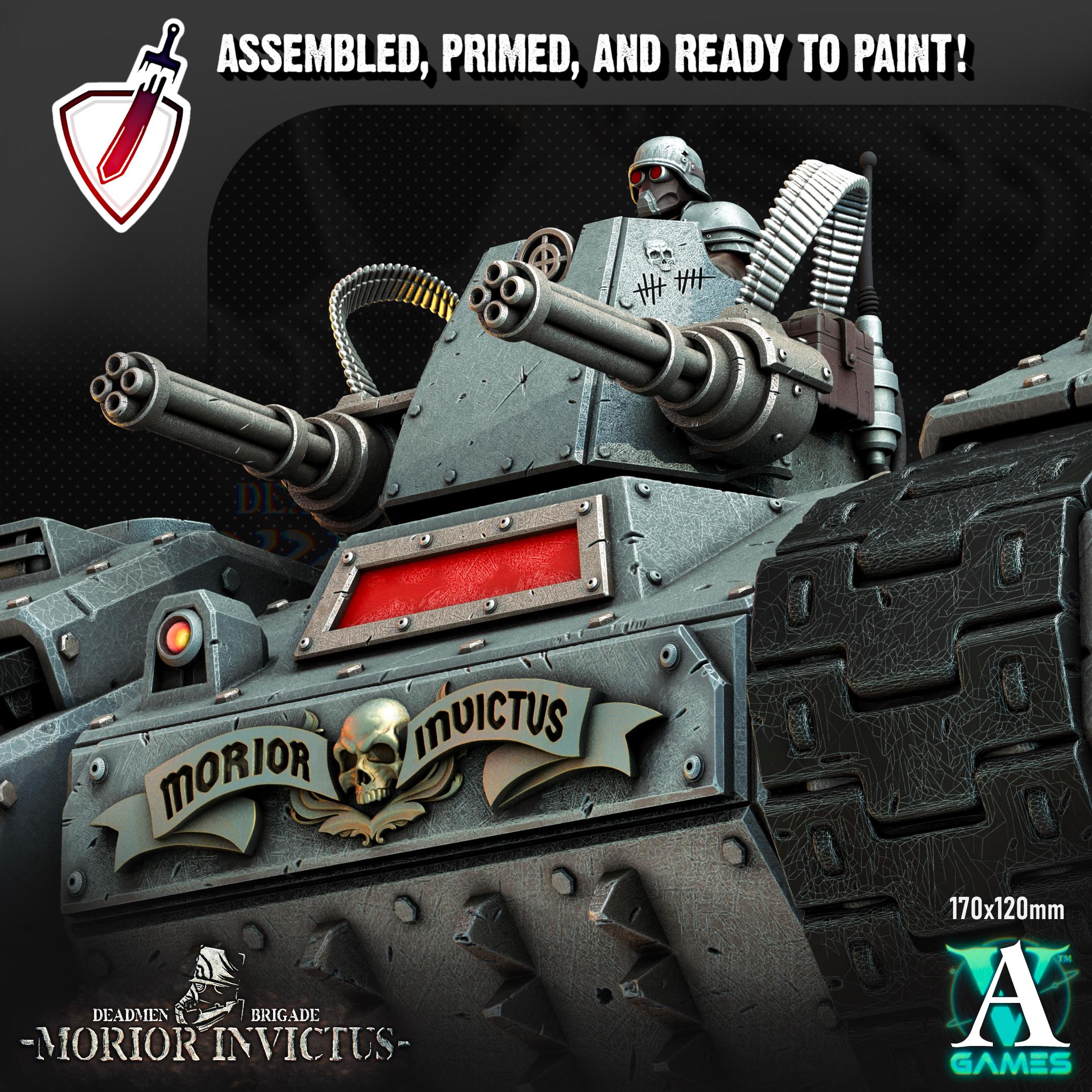 Morior M1 Badger | (Massive) Miniature by Archvillain Games | Resin Mini for Tabletop Gaming, D&D, Wargaming, Painting | Assembled + Primed