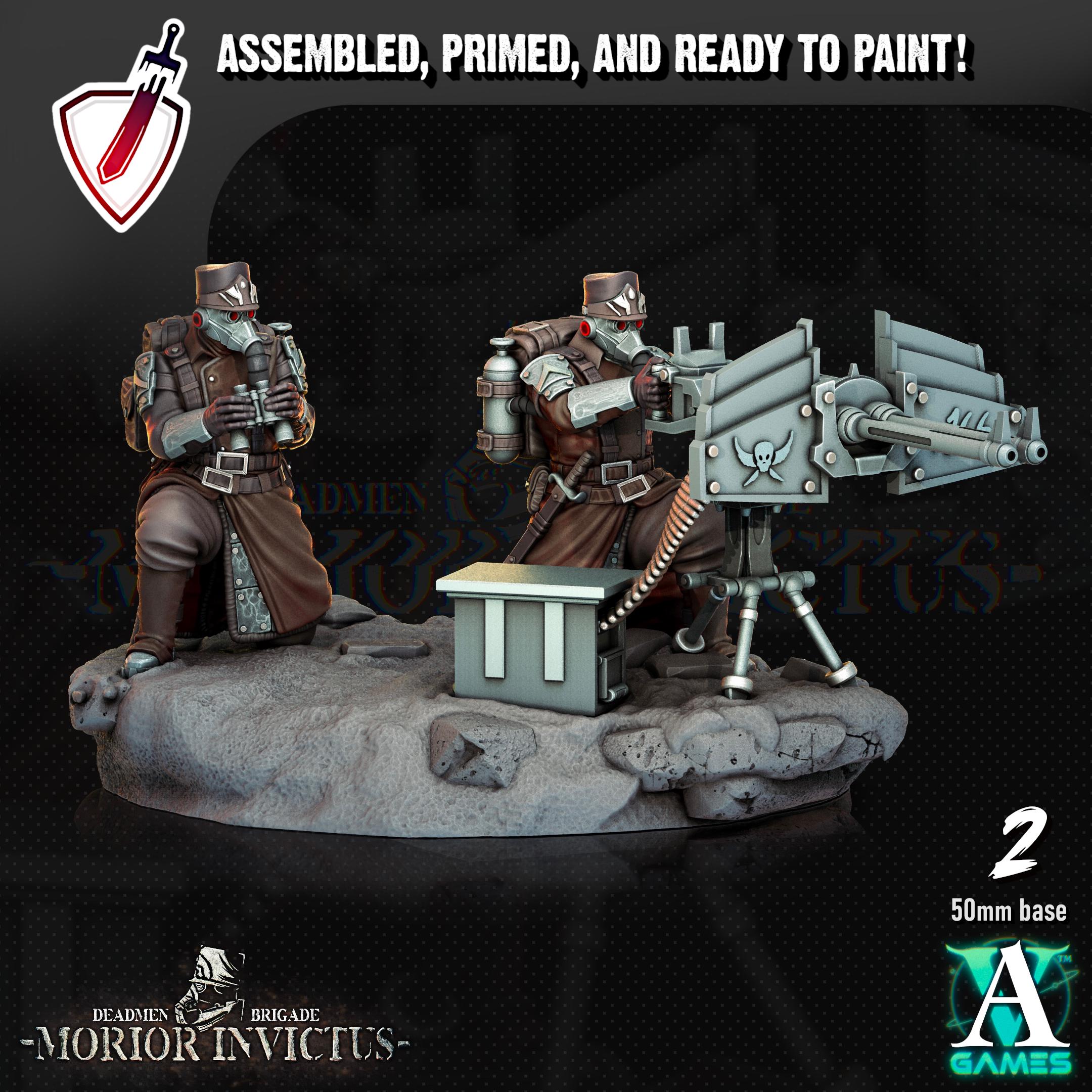 Morior Heavy Infantry | Miniatures by Archvillain Games | Resin Mini for Tabletop Gaming, D&D, Wargaming, Painting | Assembled and Primed
