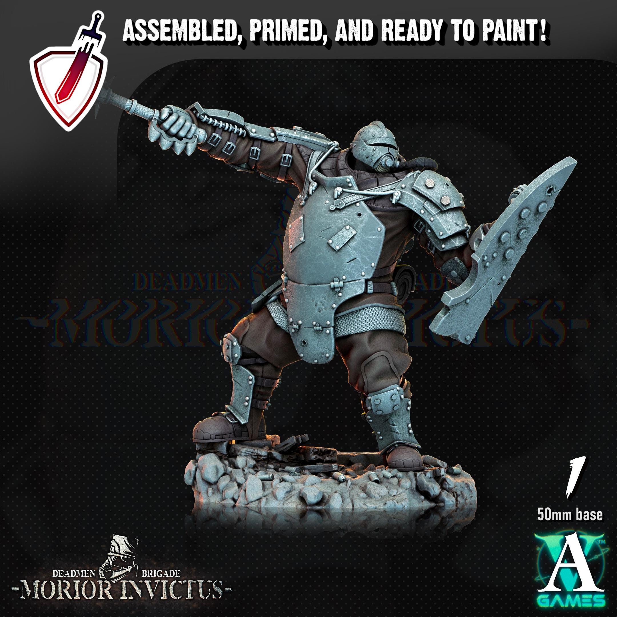 Morior Iron Guard | Miniatures by Archvillain Games | Resin Mini for Tabletop Gaming, D&D, Wargaming, Painting | Assembled and Primed
