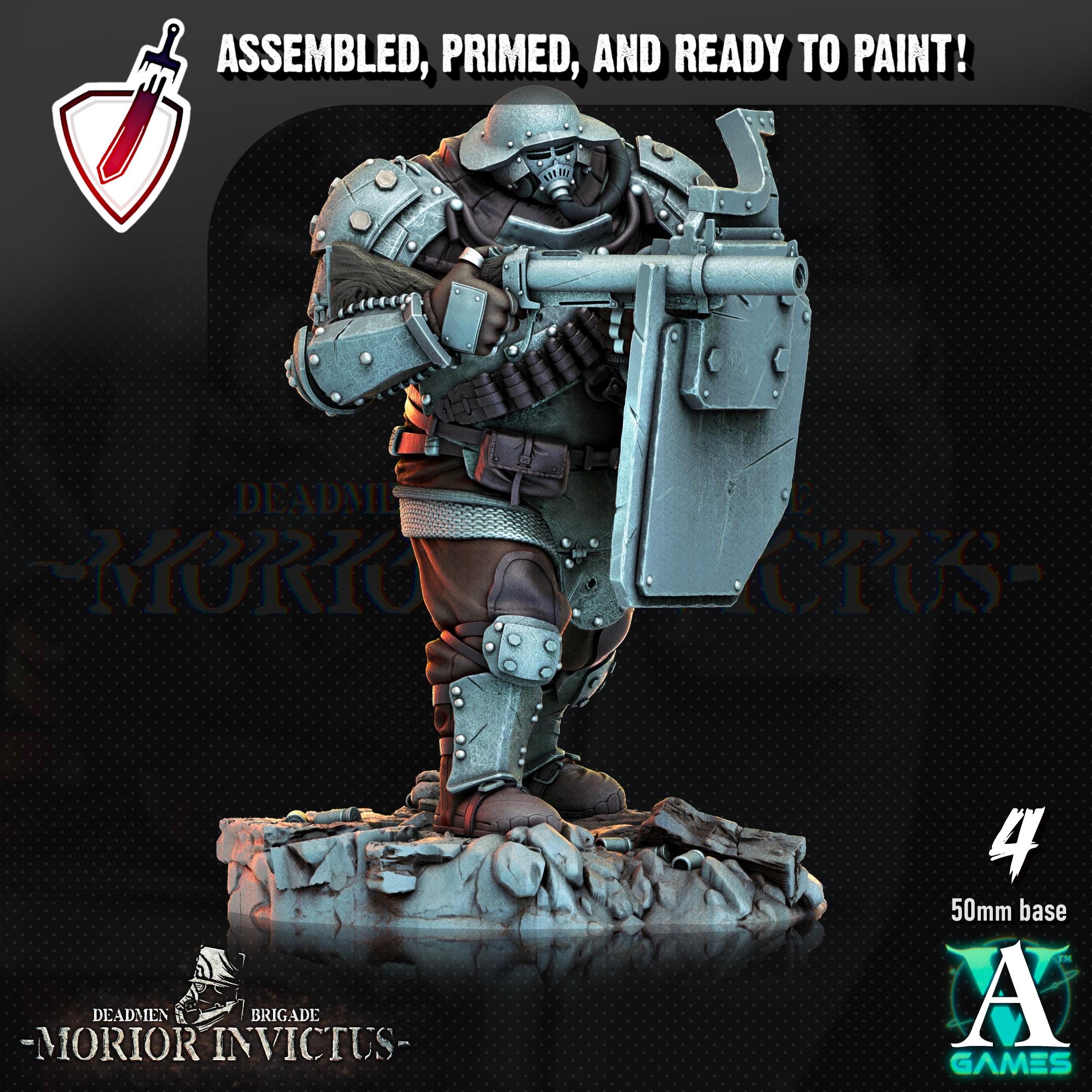 Morior Iron Guard | Miniatures by Archvillain Games | Resin Mini for Tabletop Gaming, D&D, Wargaming, Painting | Assembled and Primed