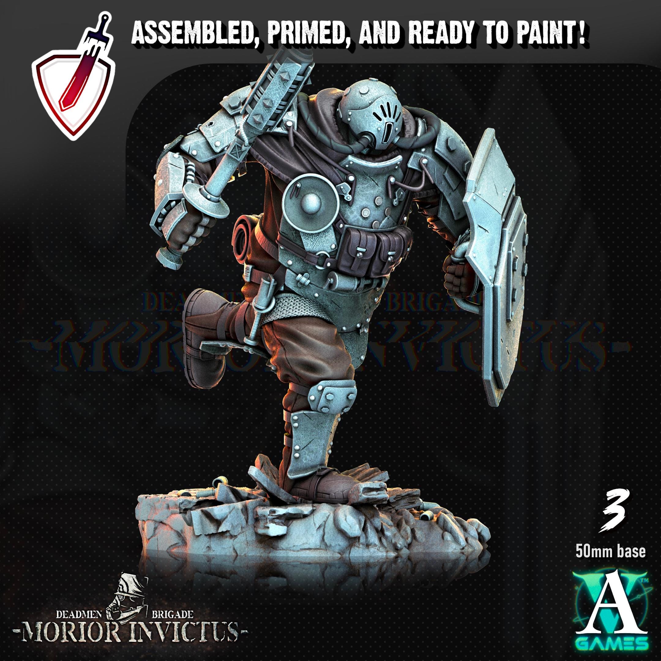 Morior Iron Guard | Miniatures by Archvillain Games | Resin Mini for Tabletop Gaming, D&D, Wargaming, Painting | Assembled and Primed