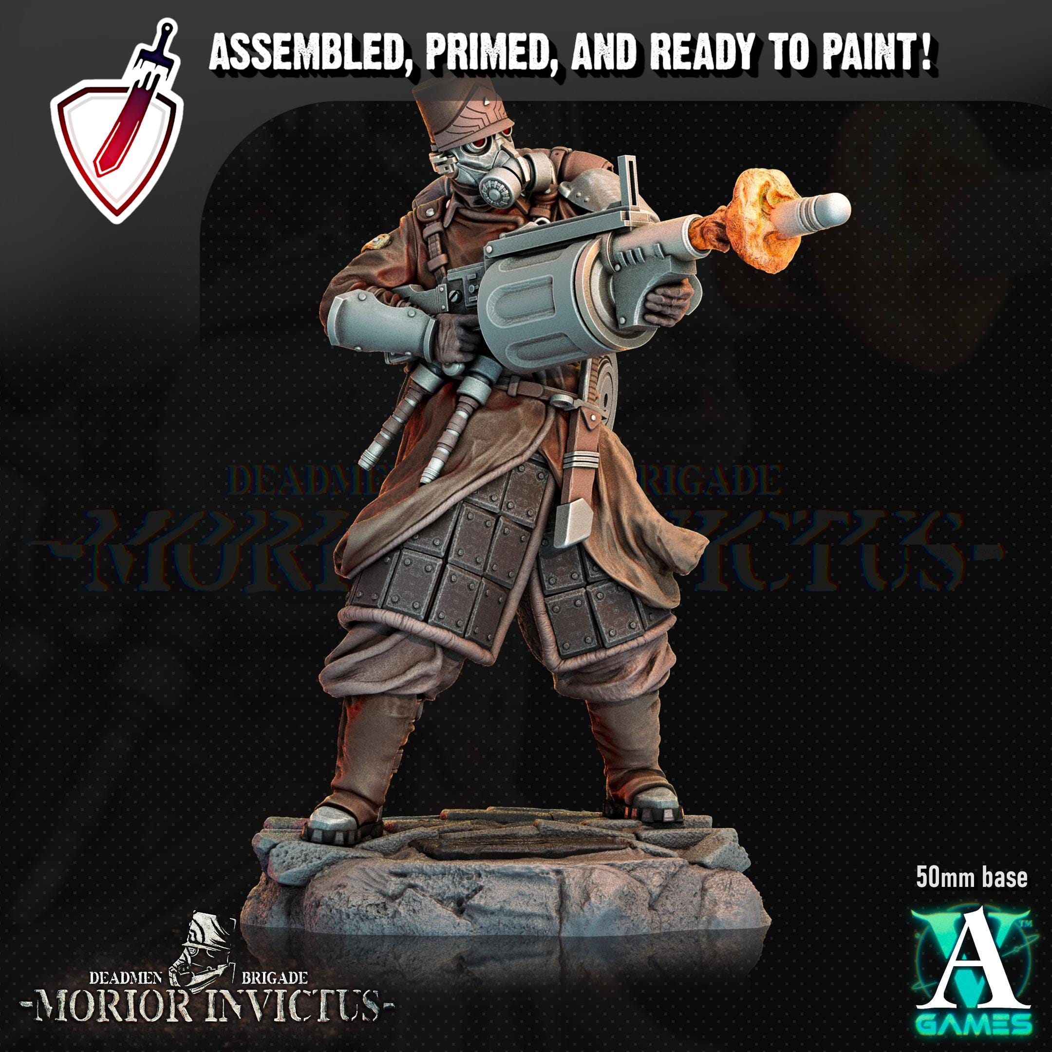 Morior Light Infantry | Miniatures by Archvillain Games | Resin Mini for Tabletop Gaming, D&D, Wargaming, Painting | Assembled and Primed