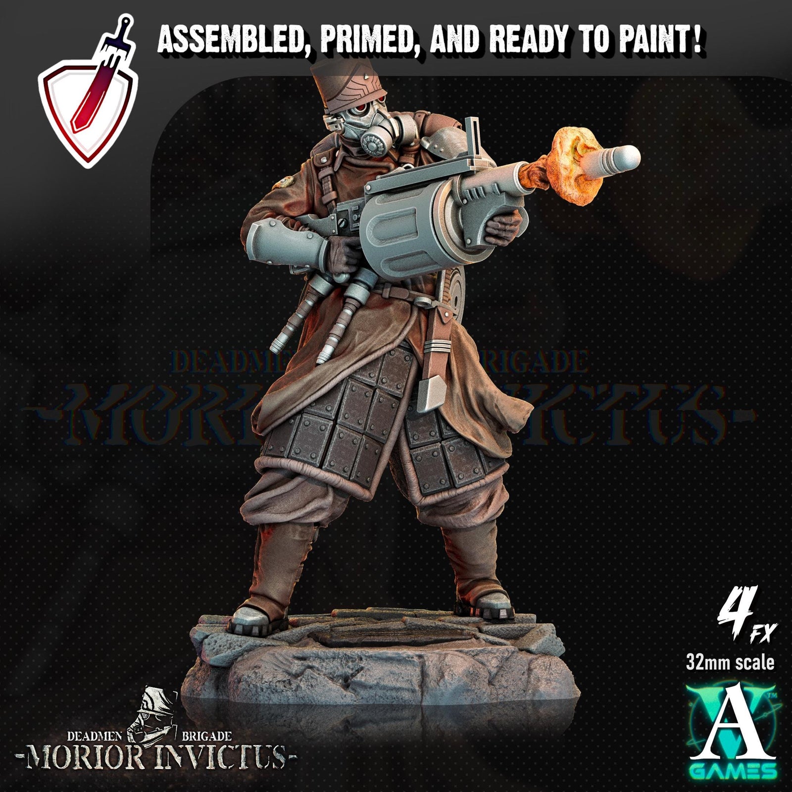 Morior Light Infantry | Miniatures by Archvillain Games | Resin Mini for Tabletop Gaming, D&D, Wargaming, Painting | Assembled and Primed