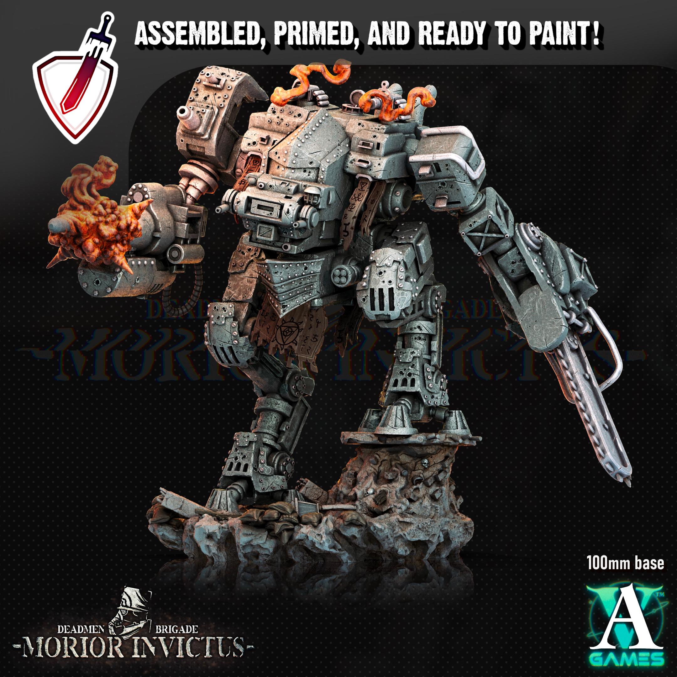 Morior MK-18 Paladin | (Massive) Miniatures by Archvillain Games | For Tabletop Gaming, D&D, Wargaming, and Painting | Assembled and Primed
