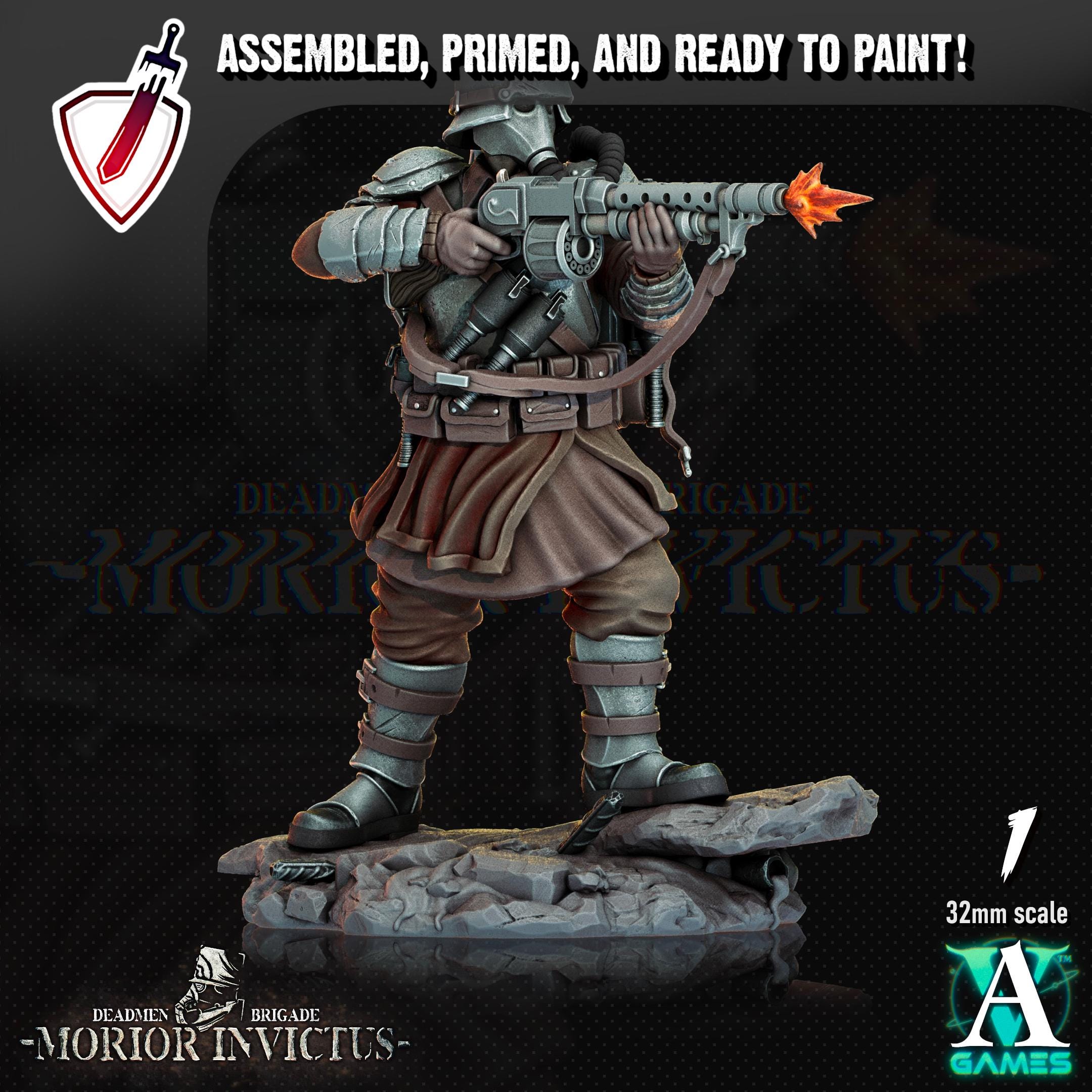 Morior Shocktroopers | Miniatures by Archvillain Games | Resin Mini for Tabletop Gaming, D&D, Wargaming, Painting | Assembled and Primed