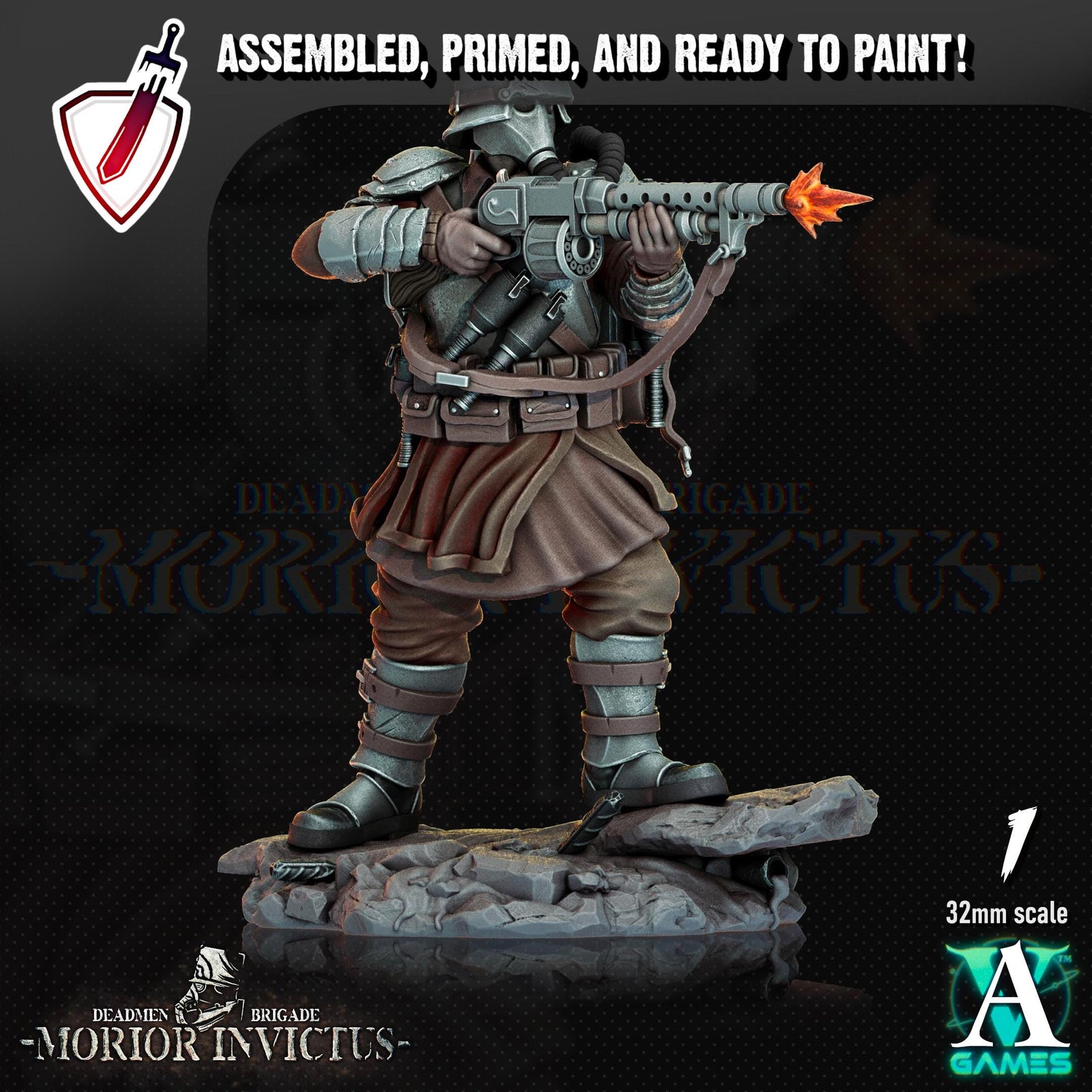Morior Shocktroopers | Miniatures by Archvillain Games | Resin Mini for Tabletop Gaming, D&D, Wargaming, Painting | Assembled and Primed