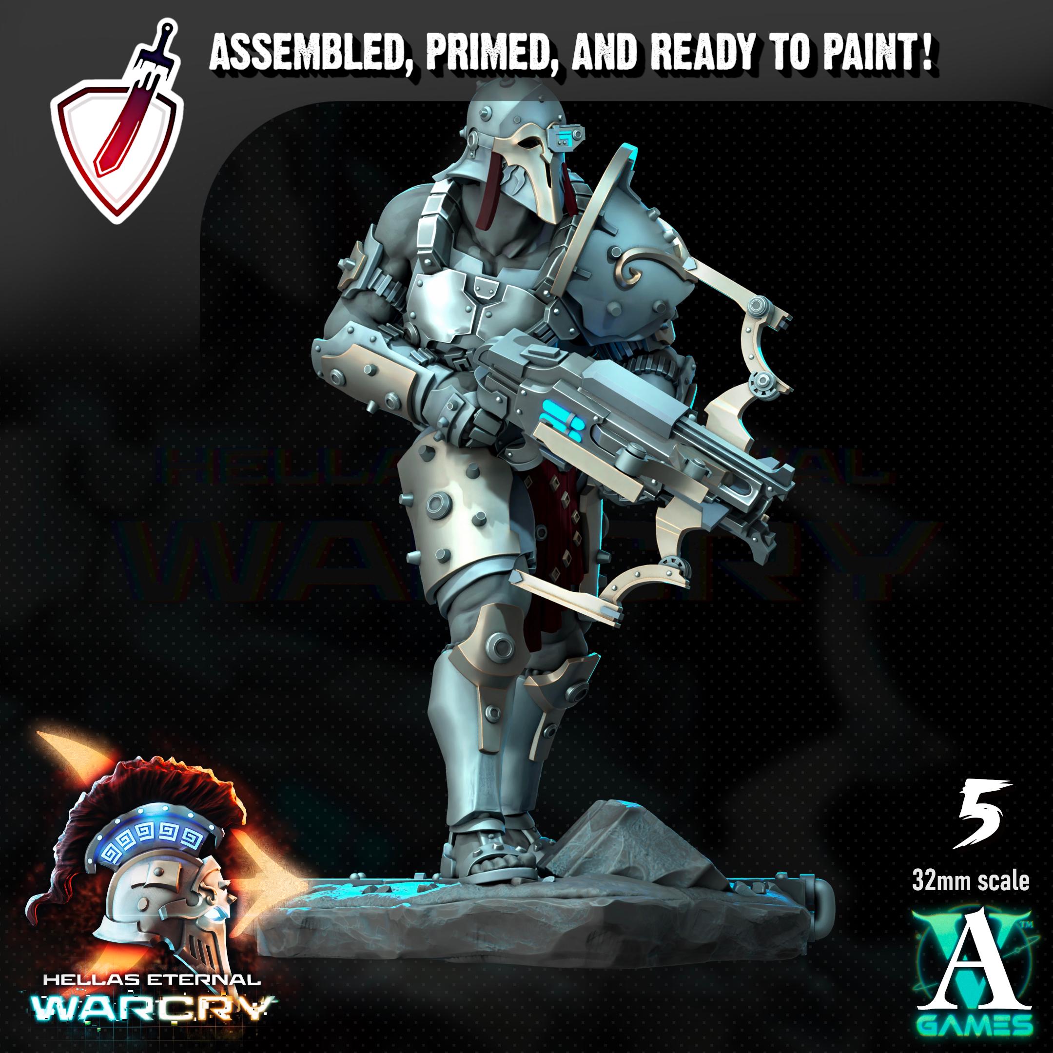 Oplites | Miniatures by Archvillain Games | Resin Mini for Tabletop Gaming, D&D, Wargaming, Painting | Assembled and Primed