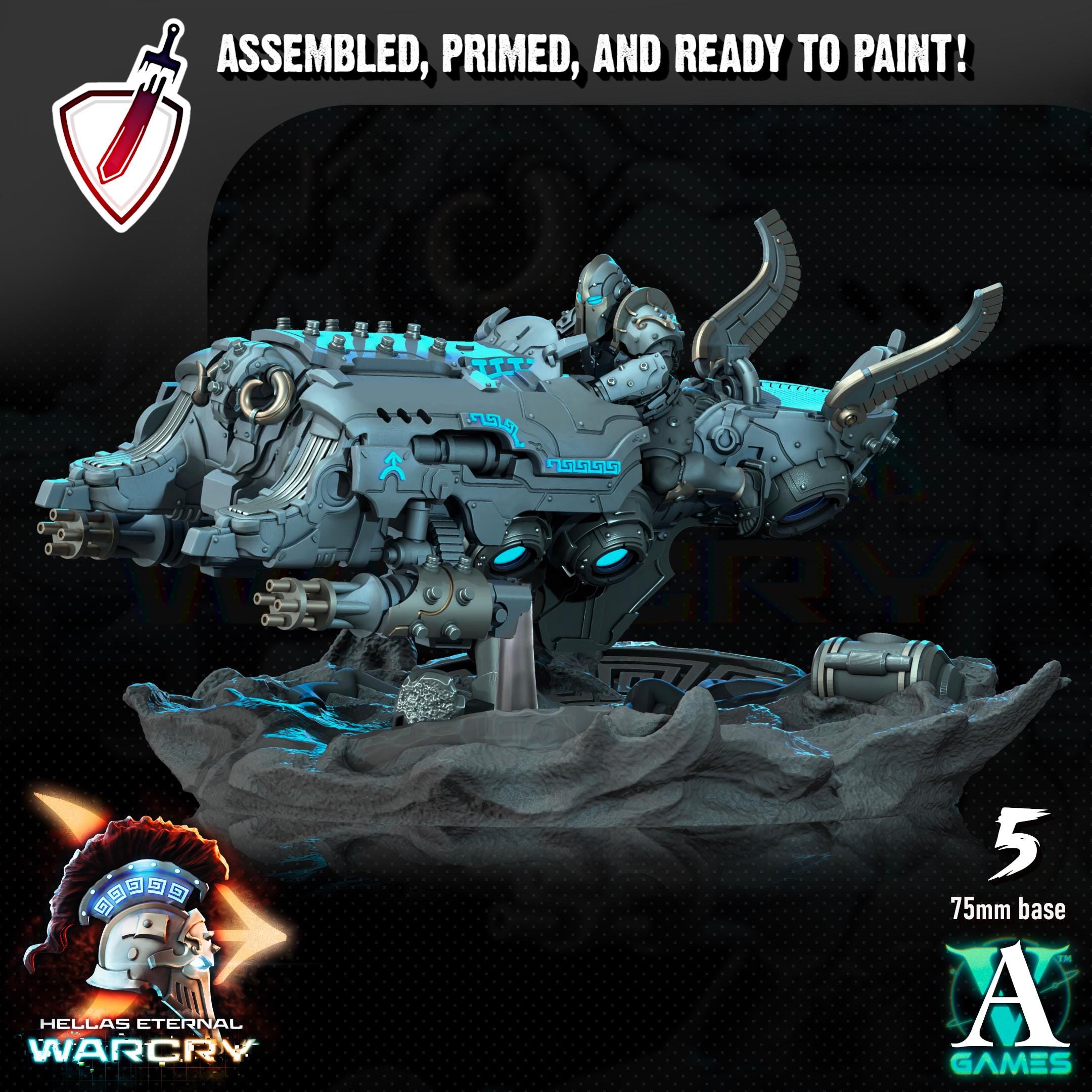 Elefsis | Miniatures by Archvillain Games | Resin Mini for Tabletop Gaming, D&D, Wargaming, Painting | Assembled and Primed