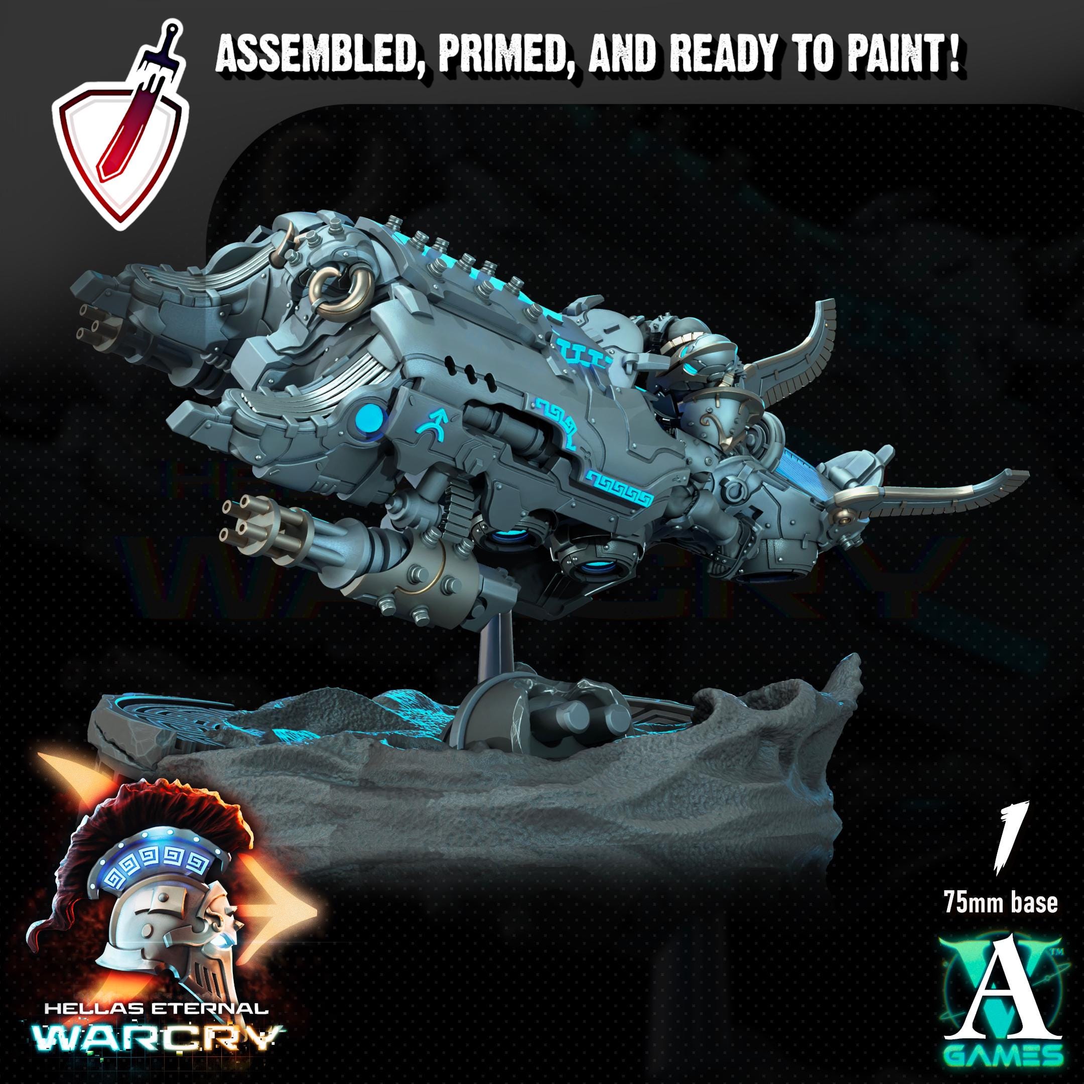 Elefsis | Miniatures by Archvillain Games | Resin Mini for Tabletop Gaming, D&D, Wargaming, Painting | Assembled and Primed