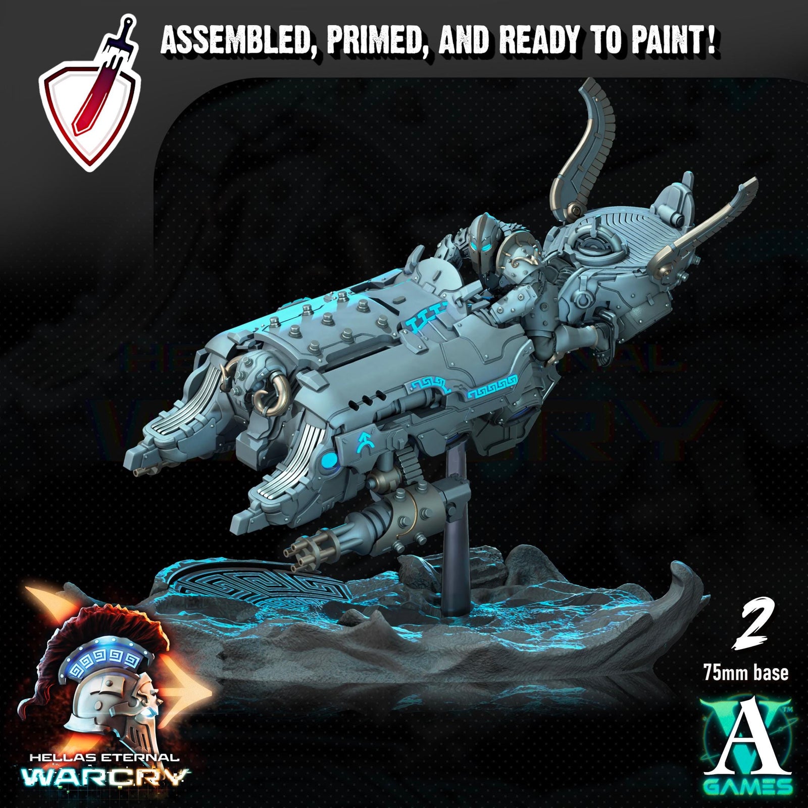 Elefsis | Miniatures by Archvillain Games | Resin Mini for Tabletop Gaming, D&D, Wargaming, Painting | Assembled and Primed