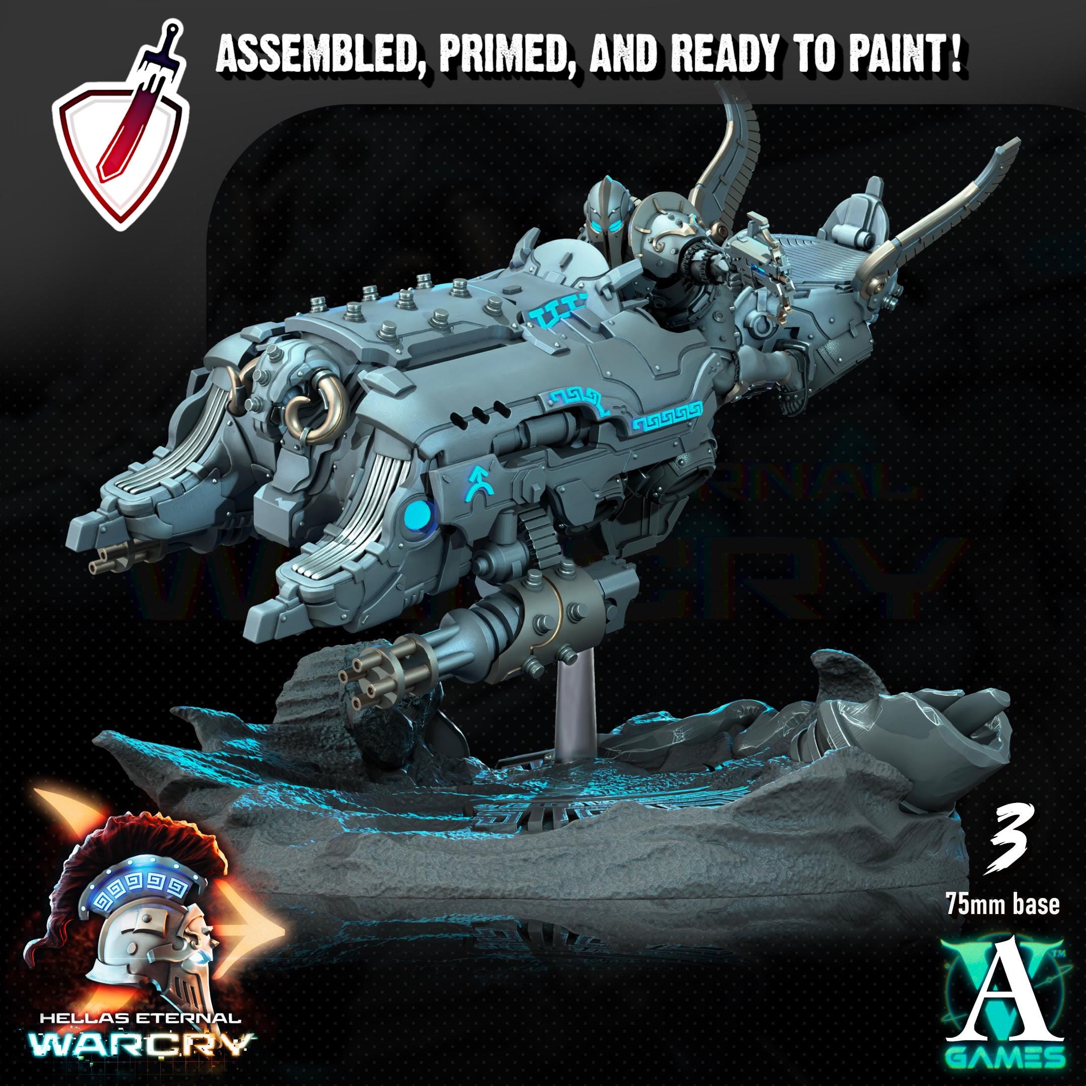 Elefsis | Miniatures by Archvillain Games | Resin Mini for Tabletop Gaming, D&D, Wargaming, Painting | Assembled and Primed