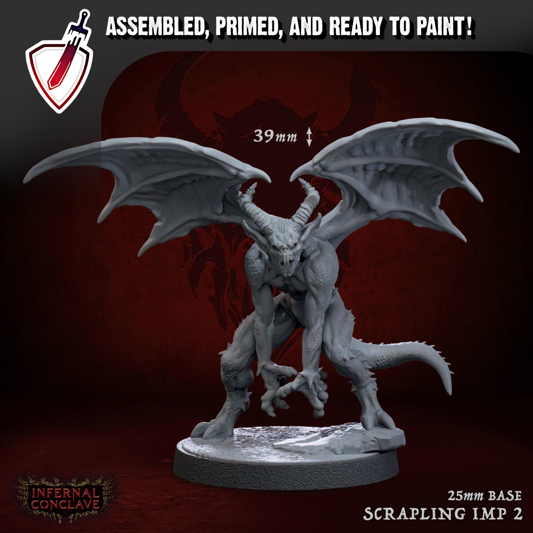 Scrapling Imps | Miniature by Mammoth Factory | Resin Mini For Tabletop Gaming, D&D, Pathfinder, and Painting | Assembled and Primed