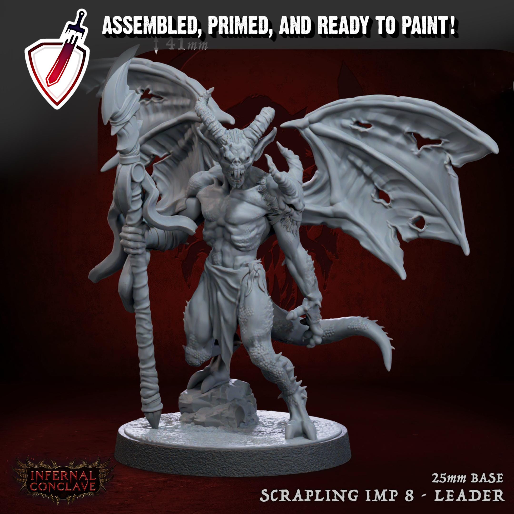 Scrapling Imps | Miniature by Mammoth Factory | Resin Mini For Tabletop Gaming, D&D, Pathfinder, and Painting | Assembled and Primed