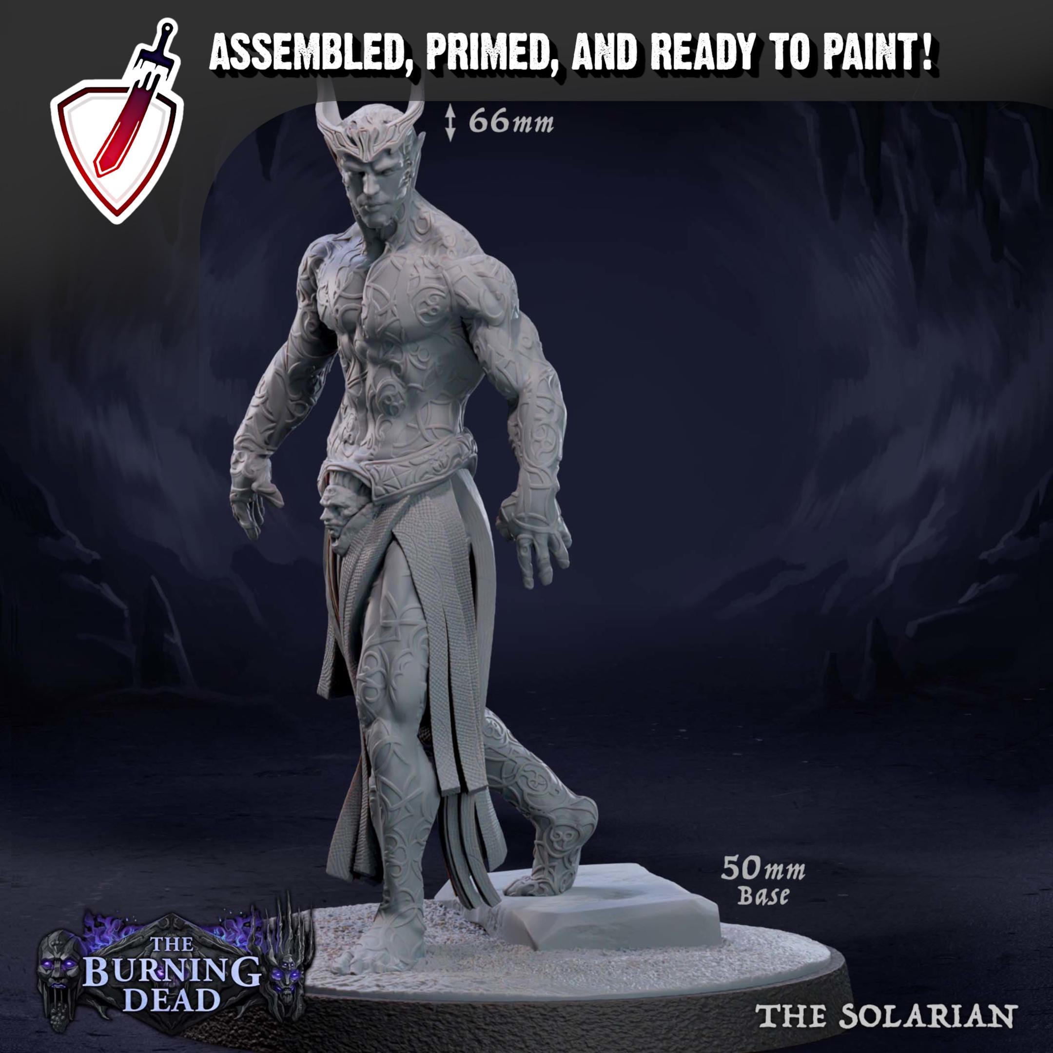 The Solarian | Miniature by Mammoth Factory | Resin Mini For Tabletop Gaming, D&D, Pathfinder, and Painting | Assembled and Primed