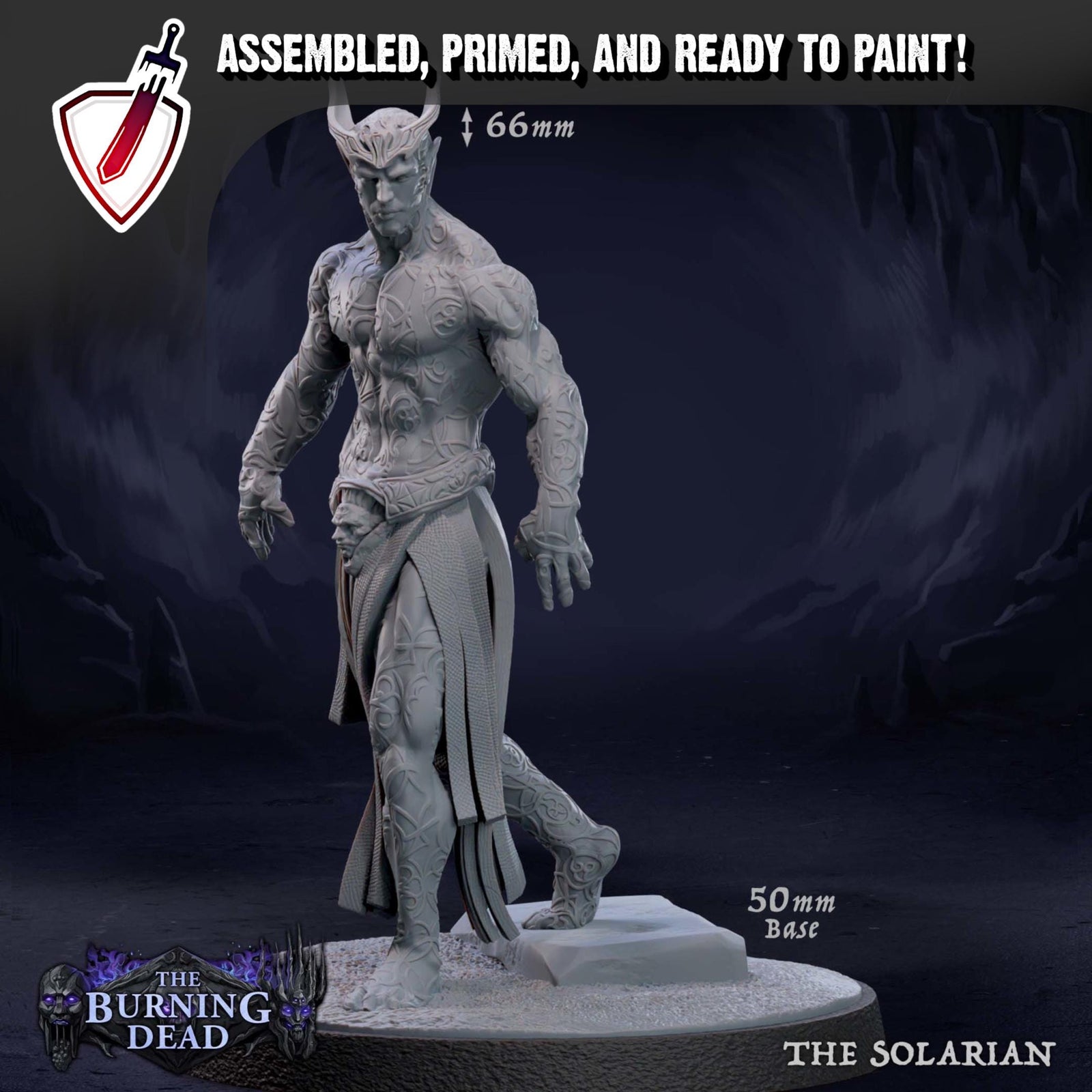 The Solarian | Miniature by Mammoth Factory | Resin Mini For Tabletop Gaming, D&D, Pathfinder, and Painting | Assembled and Primed