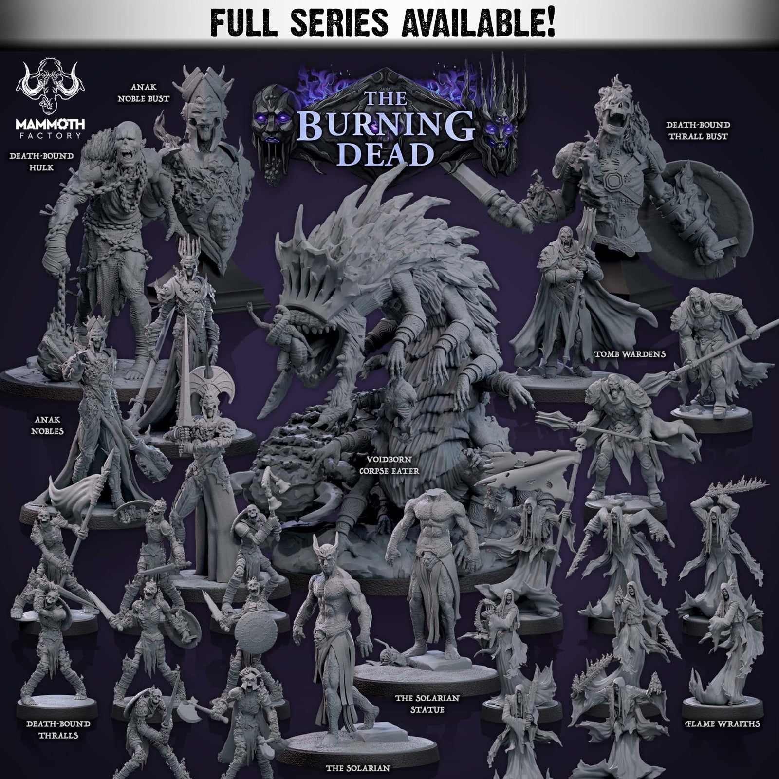 Death Bound Thrall (5-8) | Miniatures by Mammoth Factory | Resin Mini For Tabletop Gaming, D&D, Pathfinder, Painting | Assembled and Primed