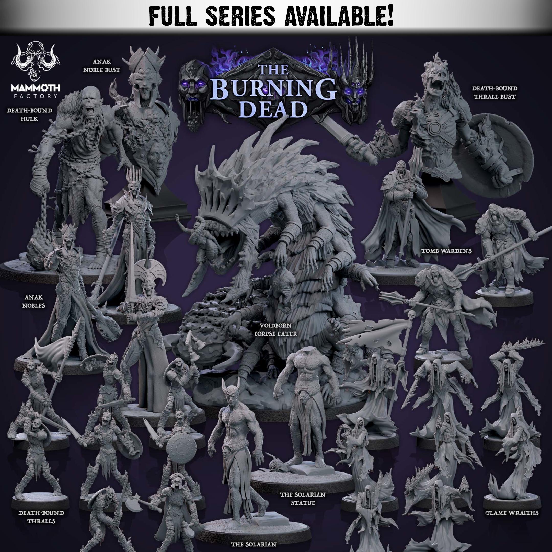 Death Bound Thrall (1-4) | Miniatures by Mammoth Factory | Resin Mini For Tabletop Gaming, D&D, Pathfinder, Painting | Assembled and Primed