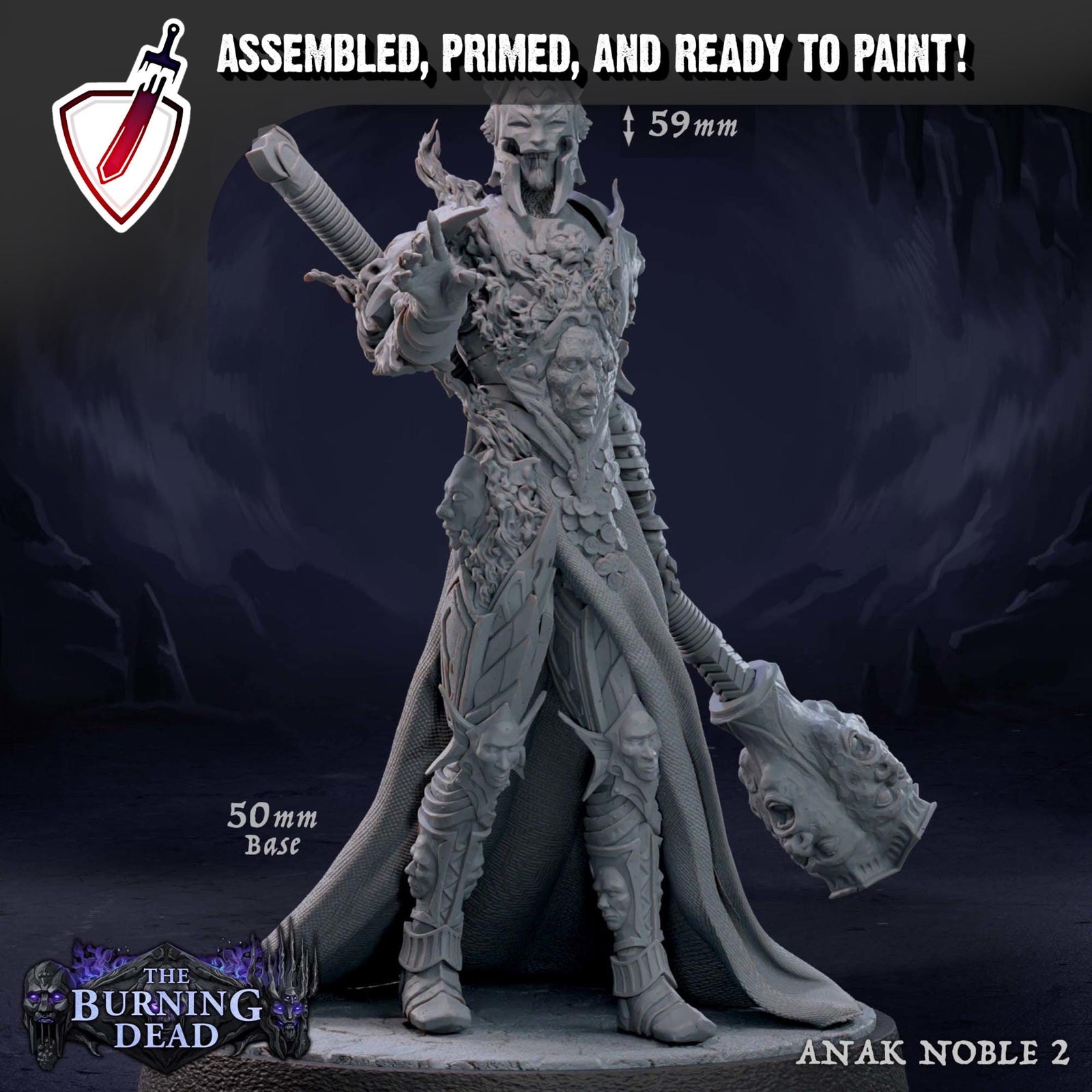 Anak Nobles | Miniatures by Mammoth Factory | Resin Mini For Tabletop Gaming, D&D, Pathfinder, and Painting | Assembled and Primed