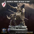 Sir Thalion, Mounted| Miniature by Crippled God Foundry | Resin Mini For Tabletop Gaming, D&D, Pathfinder, Painting | Assembled and Primed