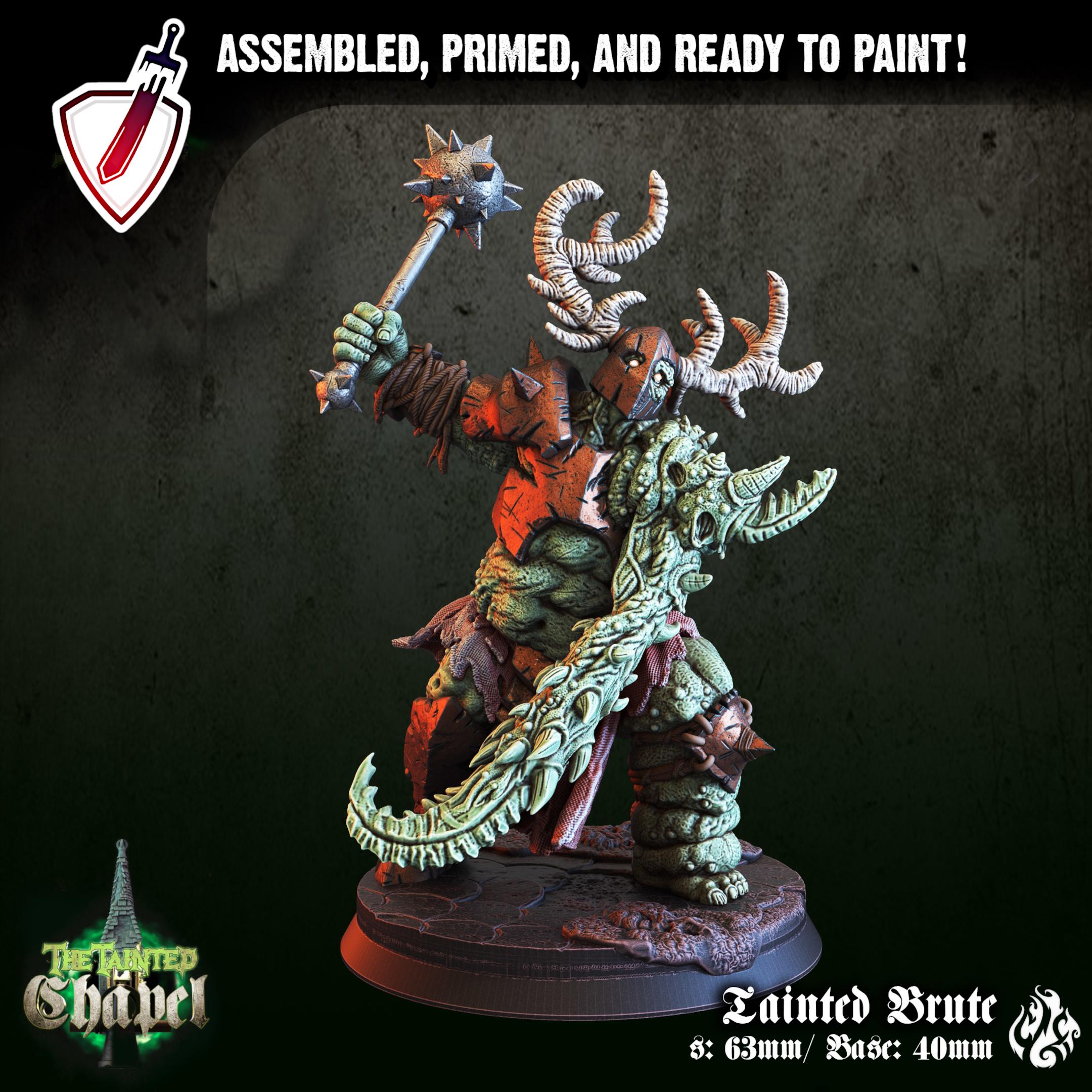 Tainted Brute | Miniature by Crippled God Foundry | Resin Mini For Tabletop Gaming, D&D, Pathfinder, and Painting | Assembled and Primed