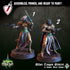 Silver Dragon Sisters | Miniatures by Crippled God Foundry | For Tabletop Gaming, D&D, Pathfinder, and Painting | Assembled and Primed