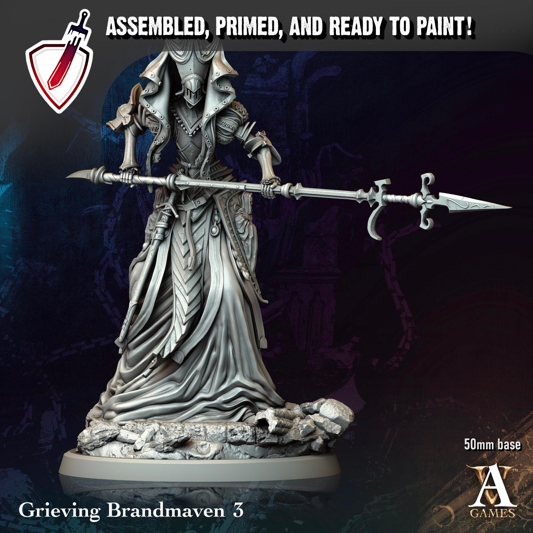 Grieving Brandmaven | Miniatures by Archvillain Games | Resin Mini for Tabletop Gaming, D&D, Pathfinder, and Painting | Assembled and Primed