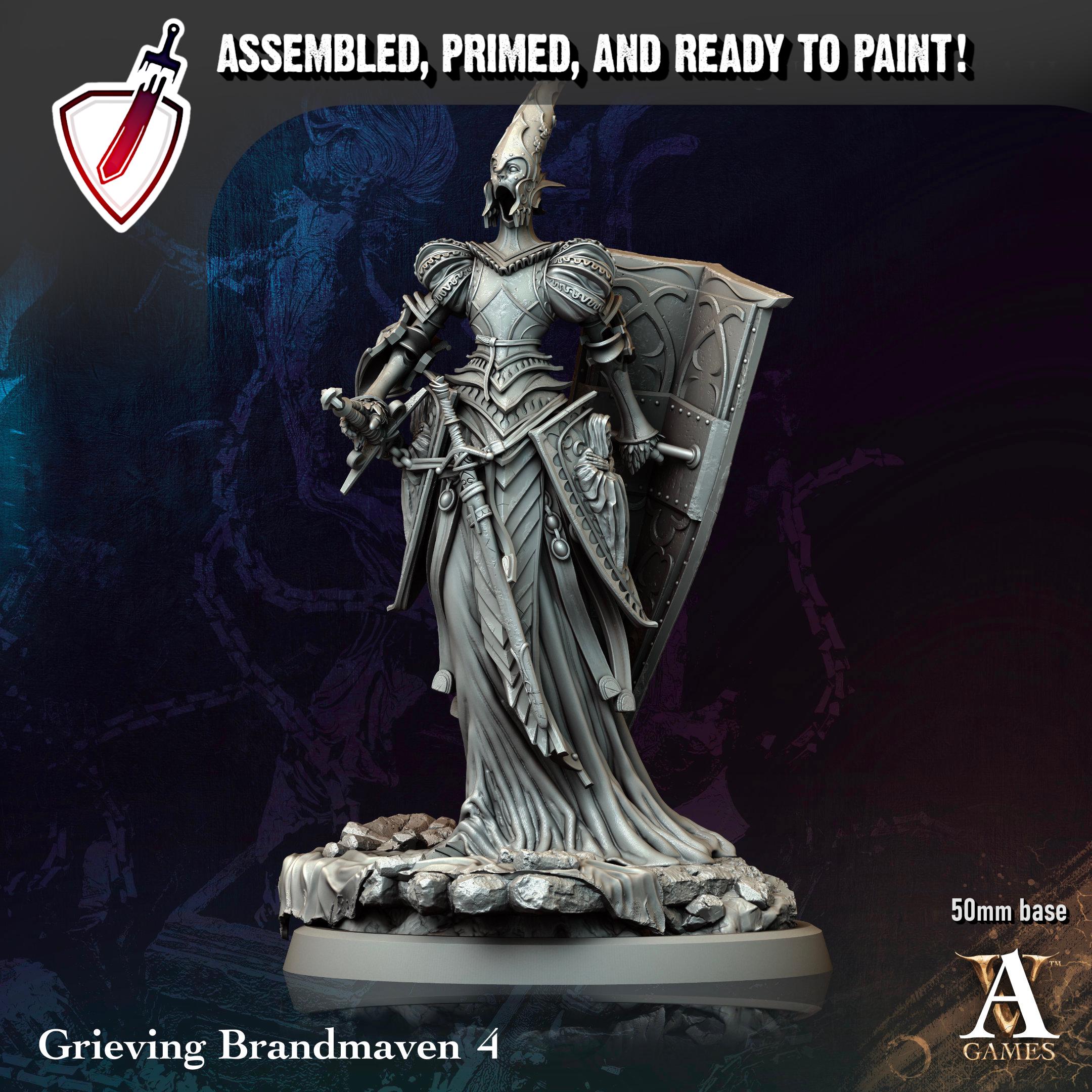 Grieving Brandmaven | Miniatures by Archvillain Games | Resin Mini for Tabletop Gaming, D&D, Pathfinder, and Painting | Assembled and Primed