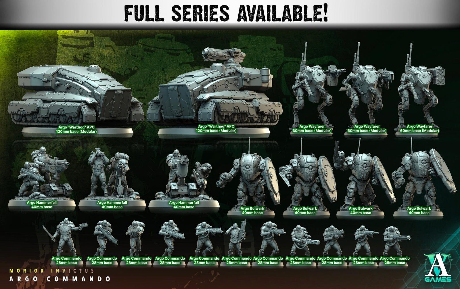 Argo Warthog APC | (Large) Miniatures by Archvillain Games | Resin Mini For Tabletop Wargaming, RPGs, Painting | Assembled and Primed