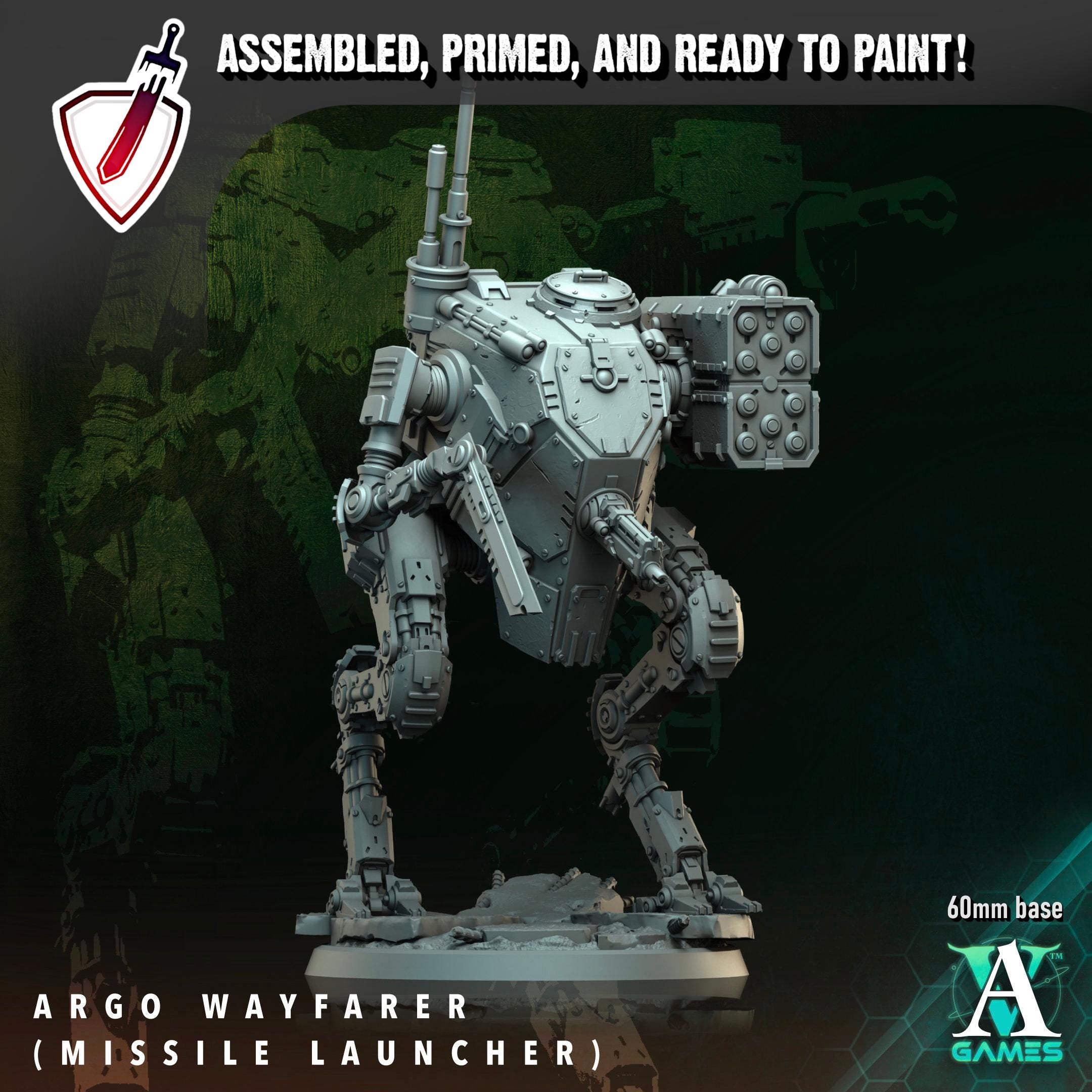 Argo Wayfarer | (Large) Miniatures by Archvillain Games | Resin Mini For Tabletop Wargaming, RPGs, and Painting | Assembled and Primed