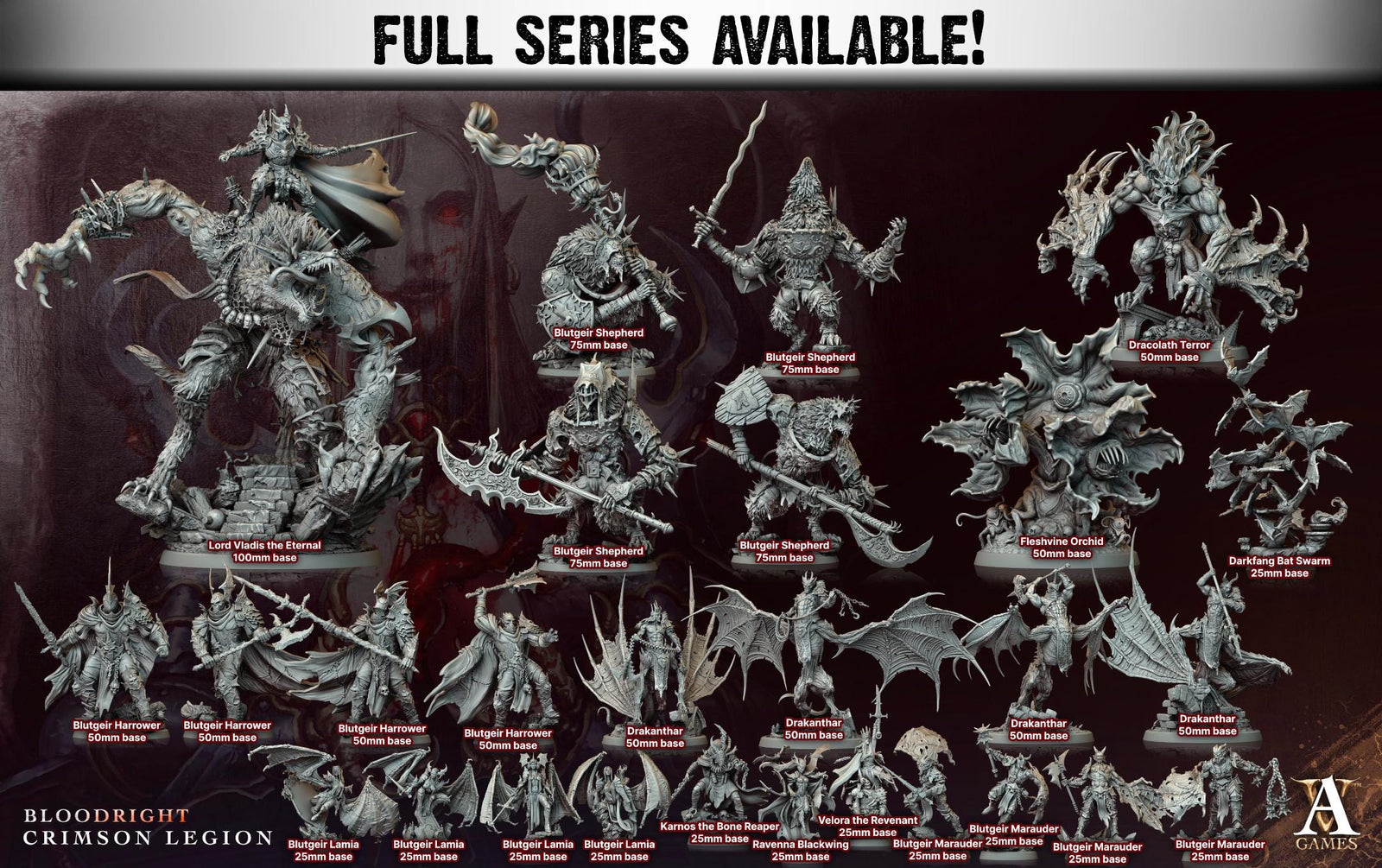 Darkfang Bat Swarm | Miniature by Archvillain Games | Resin Mini For Tabletop Gaming, D&D, Pathfinder, and Painting | Assembled and Primed