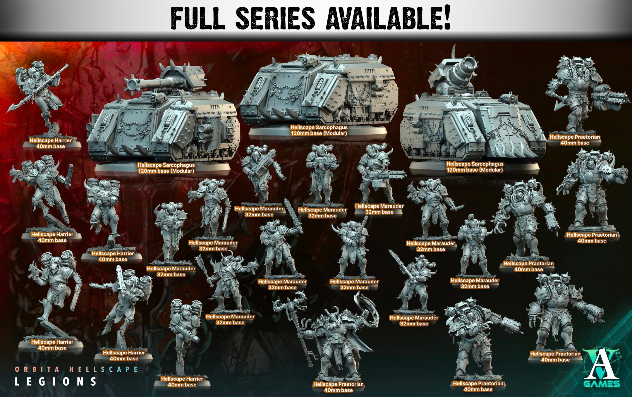 Hellscape Praetorian | Miniatures by Archvillain Games | Resin Mini for Tabletop Gaming, D&D, Wargaming, and Painting | Assembled and Primed