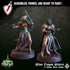 Silver Dragon Sisters | Miniatures by Crippled God Foundry | For Tabletop Gaming, D&D, Pathfinder, and Painting | Assembled and Primed